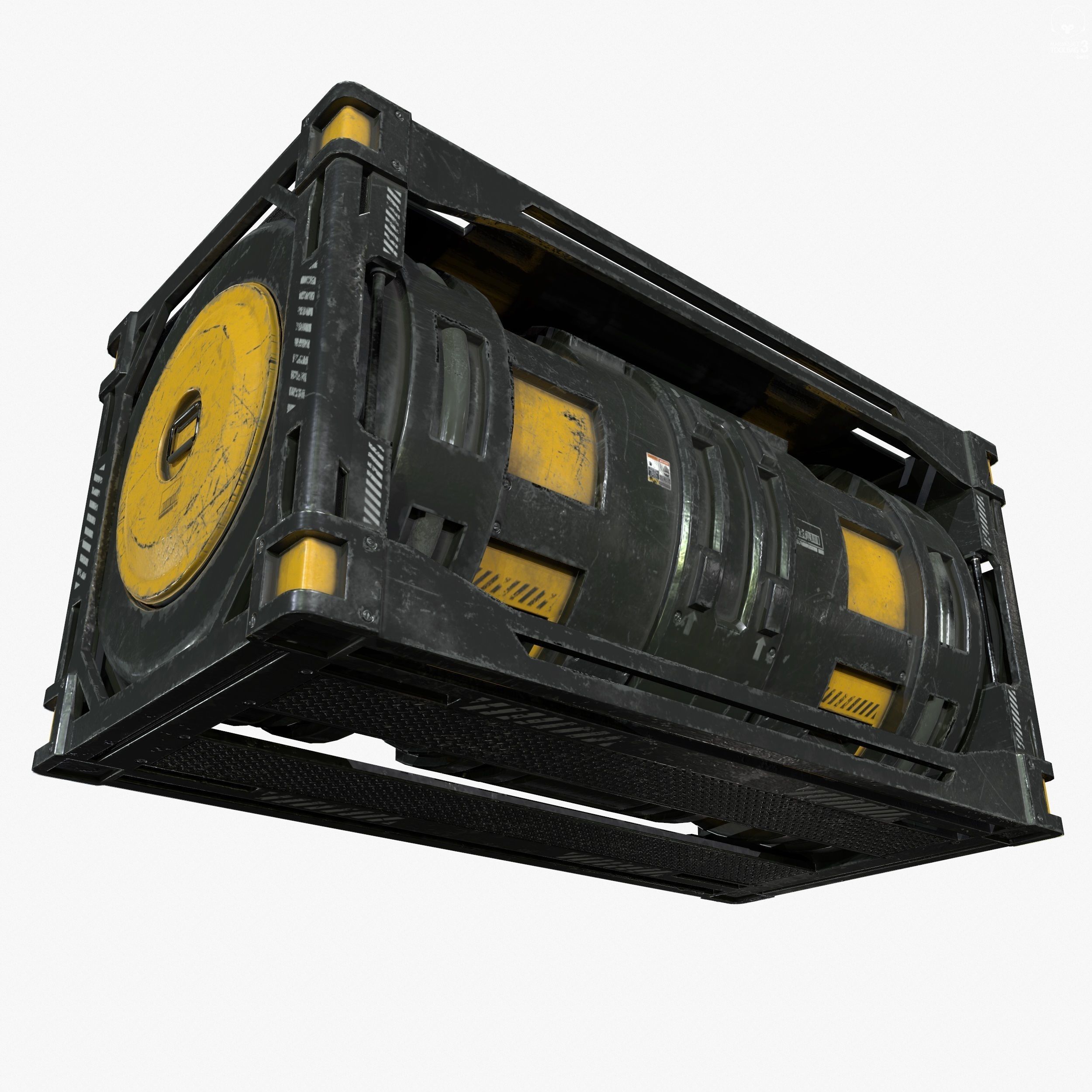 Sci-Fi Industrial Crate Collection Game Ready PBR Textures Low-poly 3D model_64