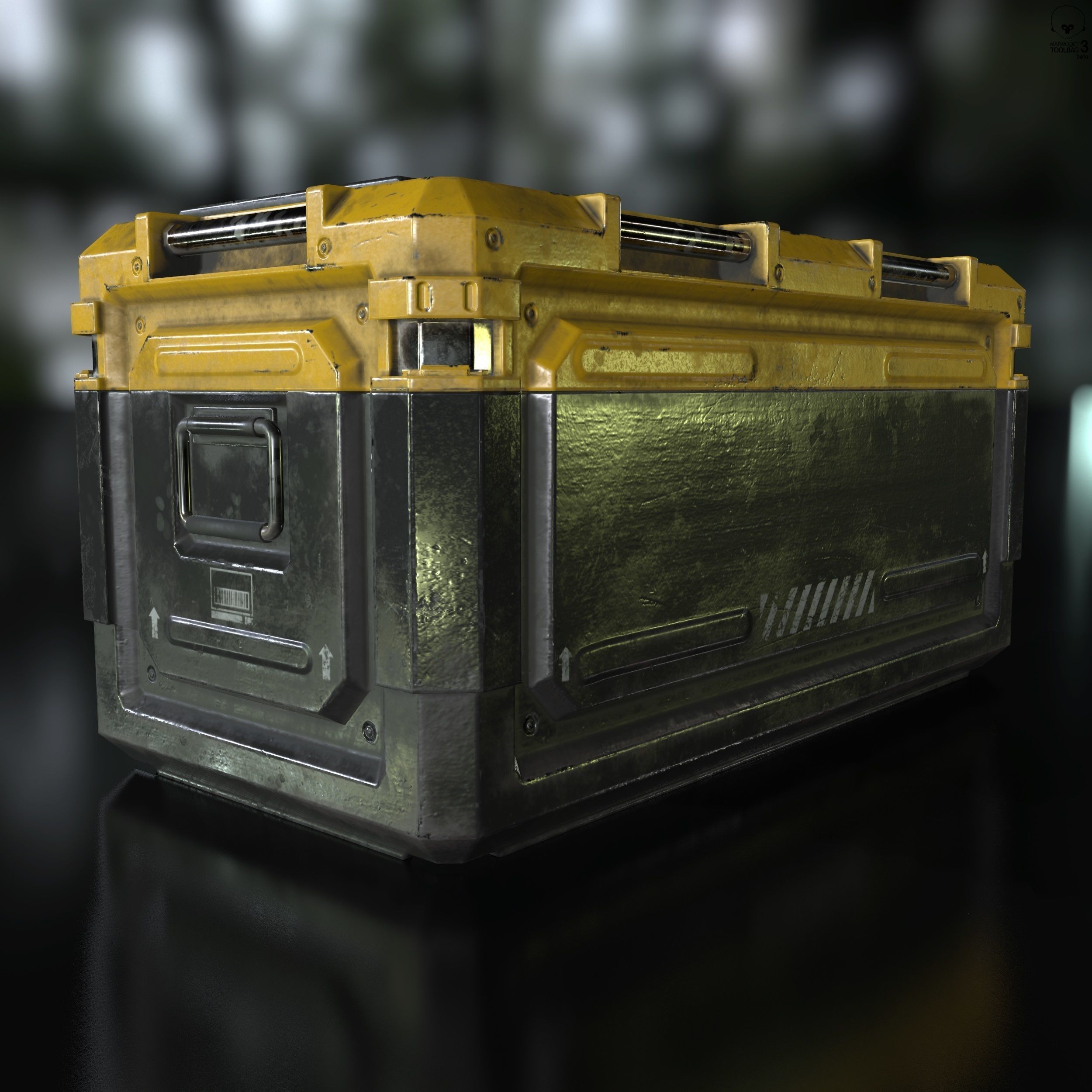Sci-Fi Industrial Crate Collection Game Ready PBR Textures Low-poly 3D model_17