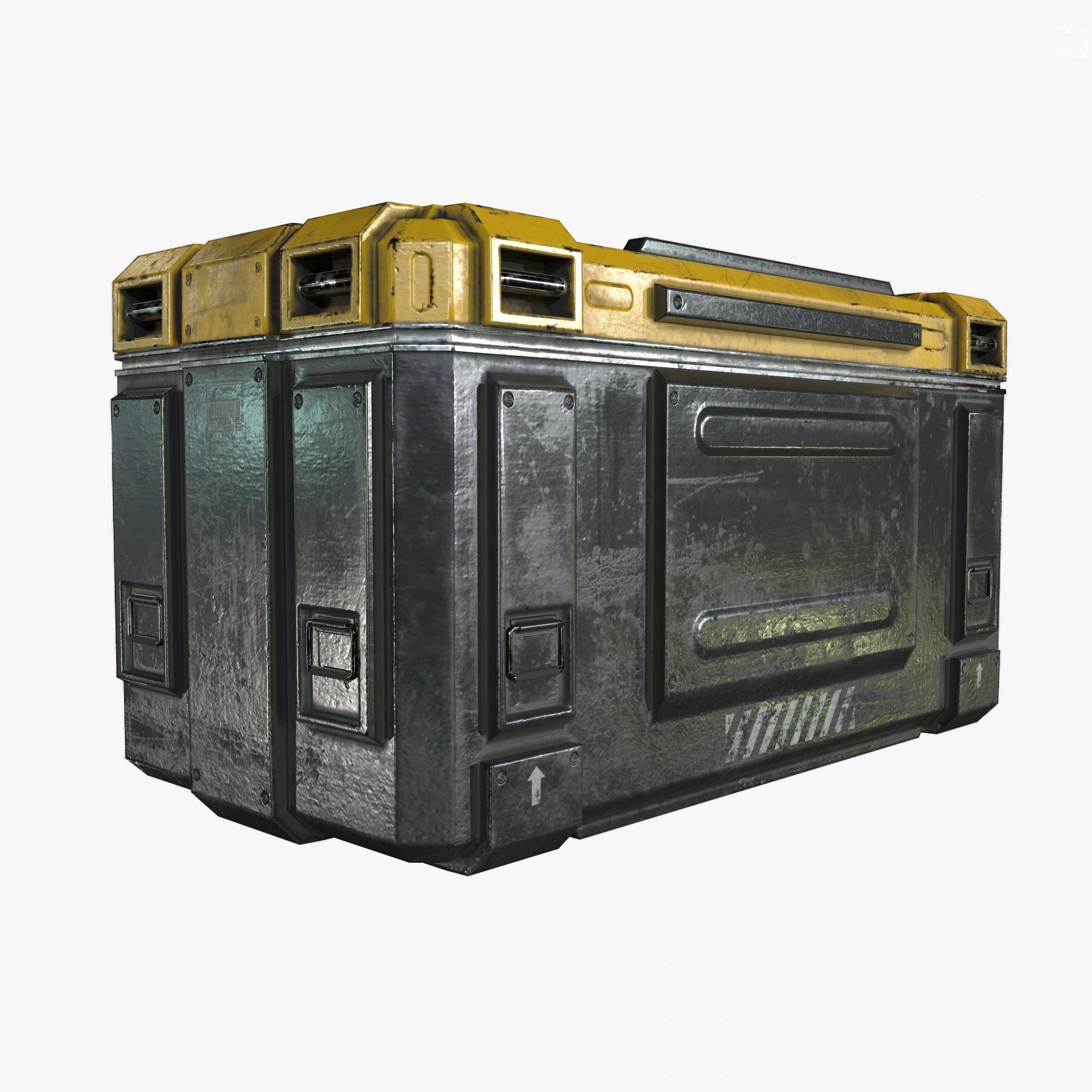 Sci-Fi Industrial Crate Collection Game Ready PBR Textures Low-poly 3D model_29