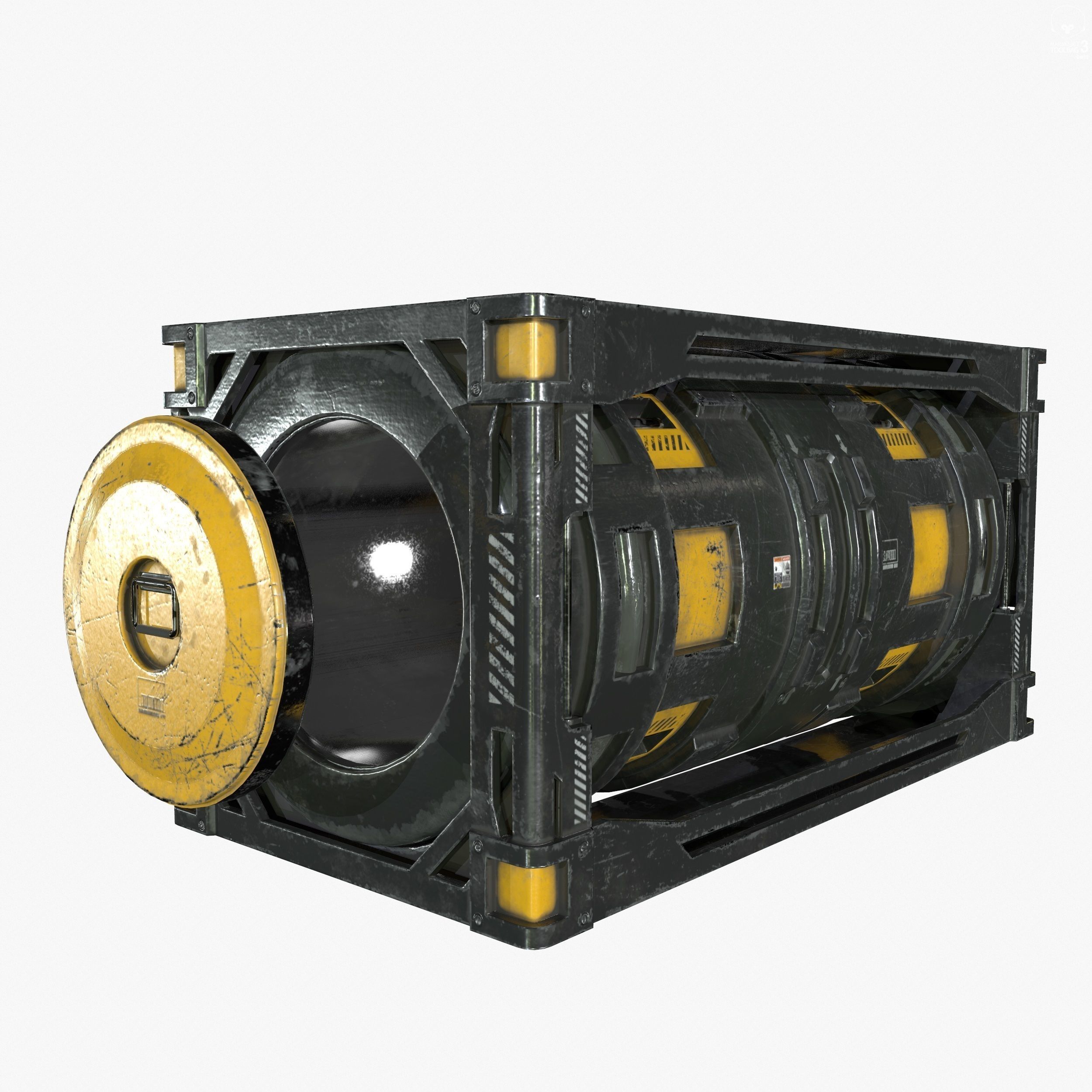 Sci-Fi Industrial Crate Collection Game Ready PBR Textures Low-poly 3D model_68