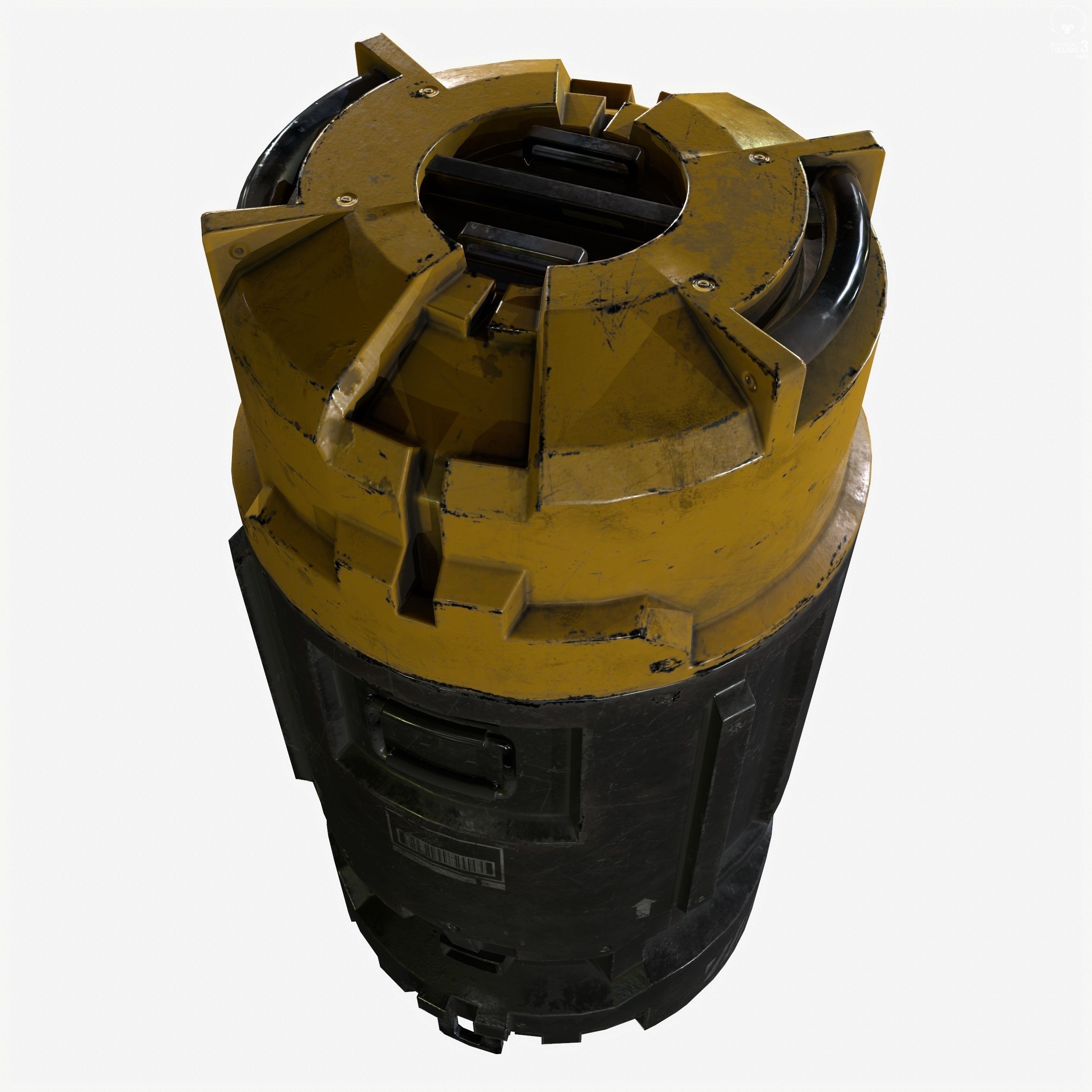 Sci-Fi Industrial Crate Collection Game Ready PBR Textures Low-poly 3D model_48