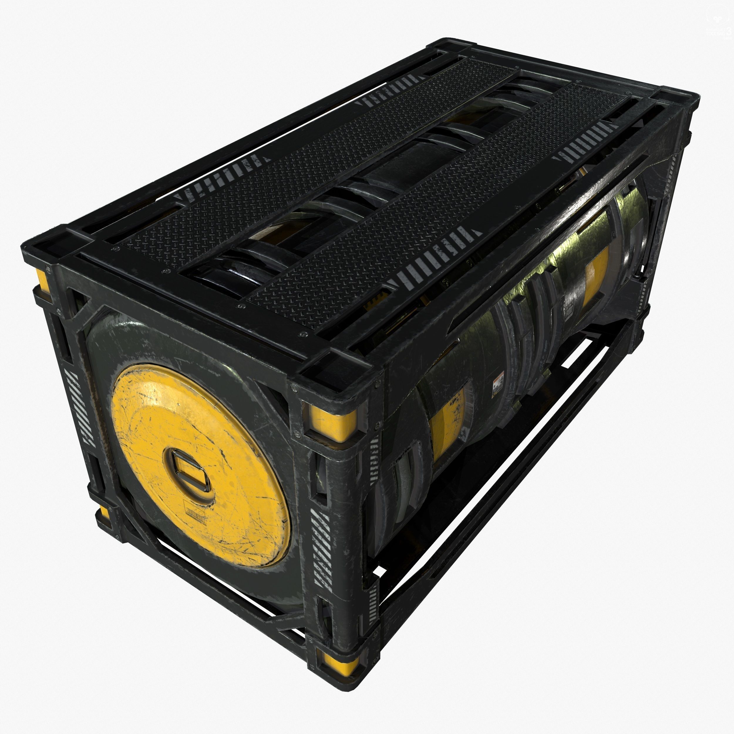 Sci-Fi Industrial Crate Collection Game Ready PBR Textures Low-poly 3D model_61