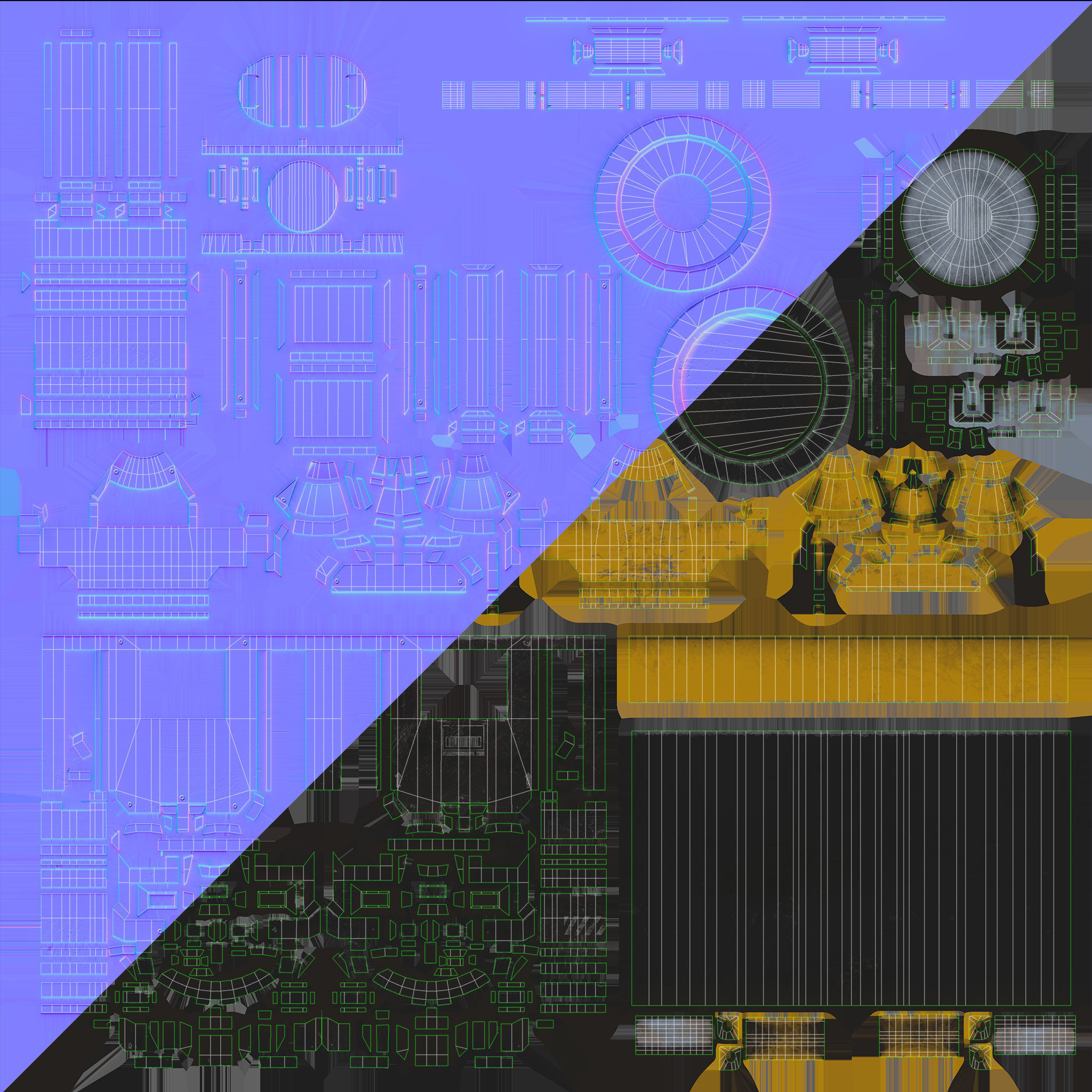 Sci-Fi Industrial Crate Collection Game Ready PBR Textures Low-poly 3D model_57