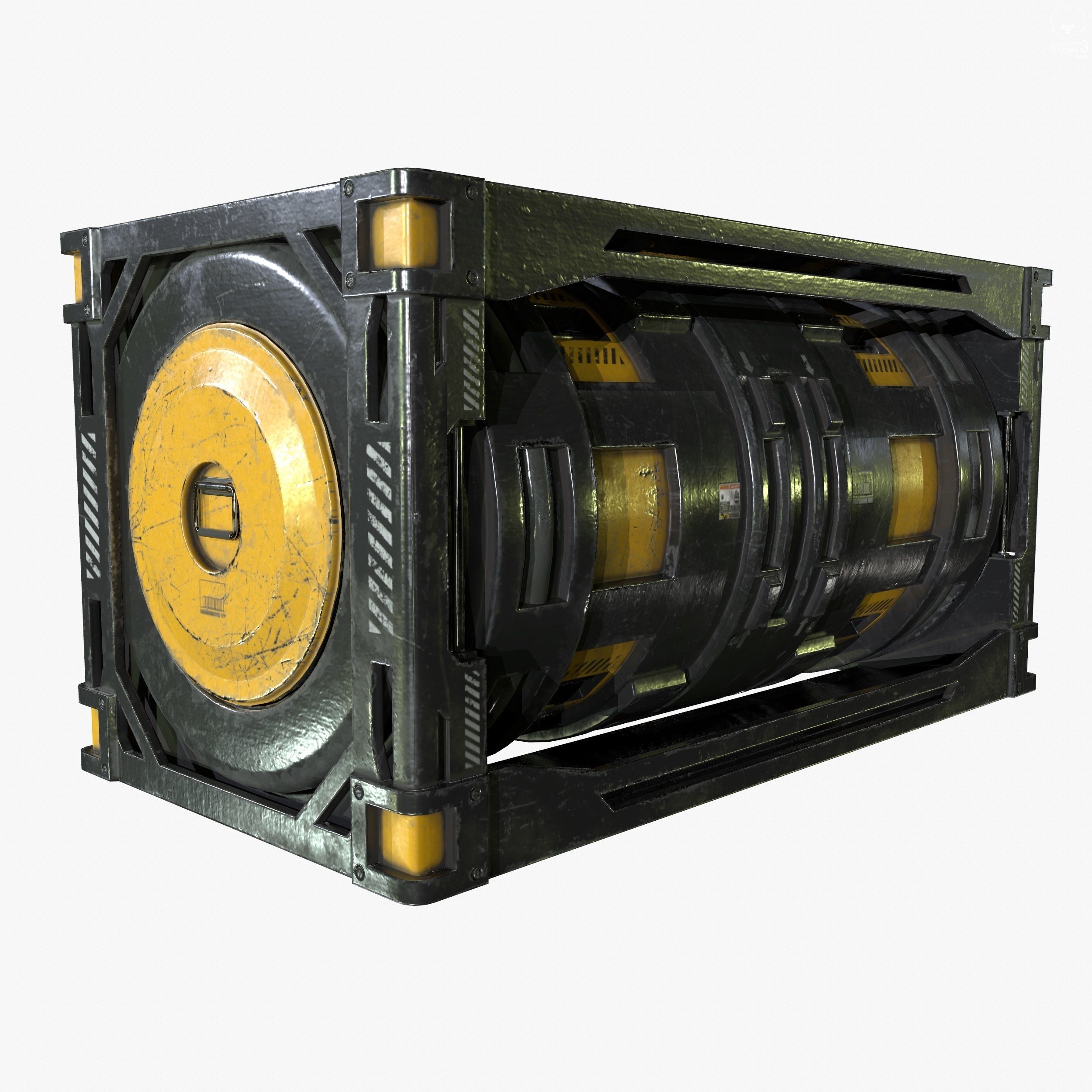 Sci-Fi Industrial Crate Collection Game Ready PBR Textures Low-poly 3D model_58