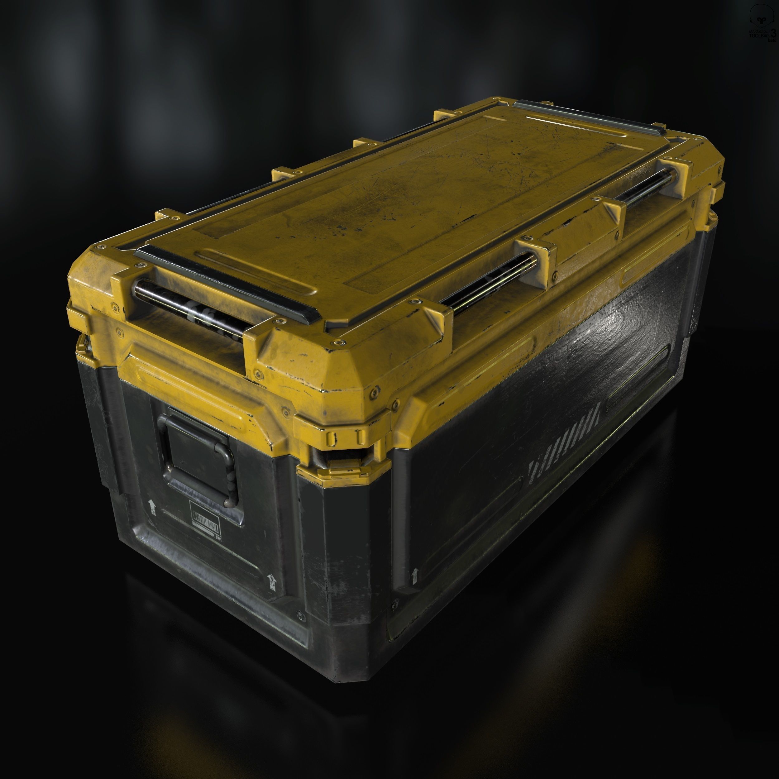 Sci-Fi Industrial Crate Collection Game Ready PBR Textures Low-poly 3D model_20