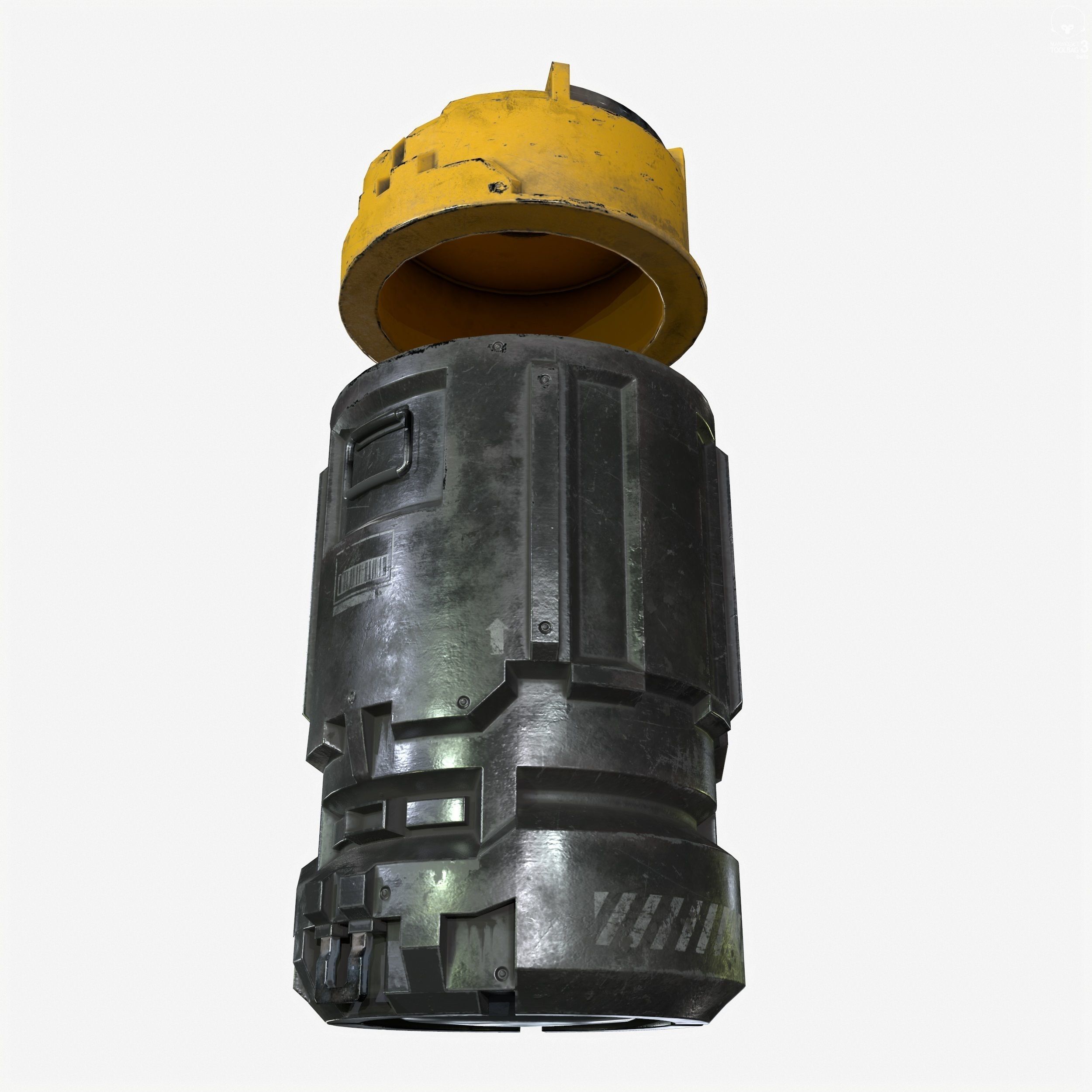 Sci-Fi Industrial Crate Collection Game Ready PBR Textures Low-poly 3D model_54