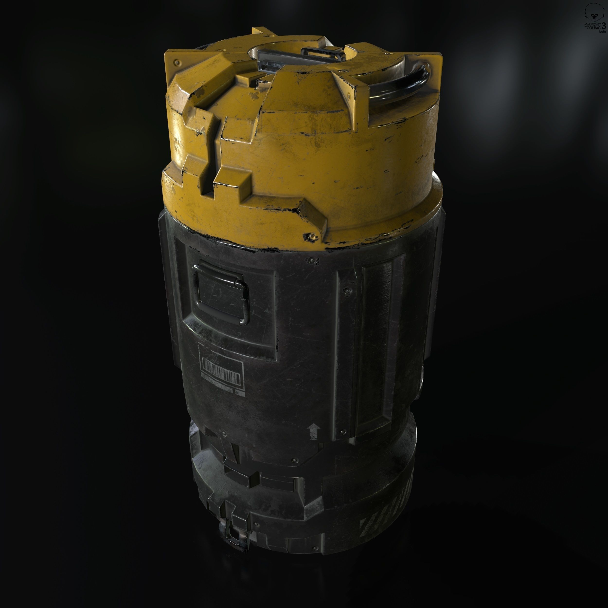 Sci-Fi Industrial Crate Collection Game Ready PBR Textures Low-poly 3D model_44