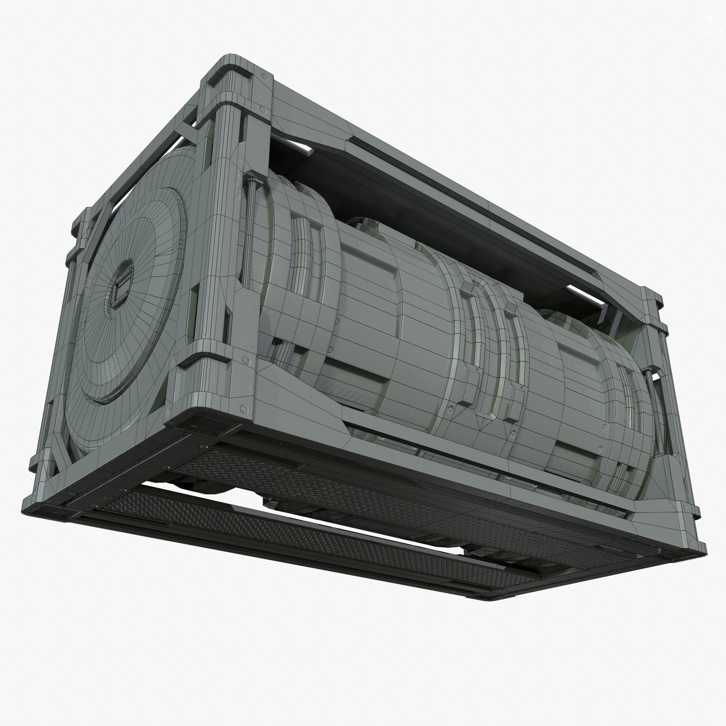 Sci-Fi Industrial Crate Collection Game Ready PBR Textures Low-poly 3D model_65