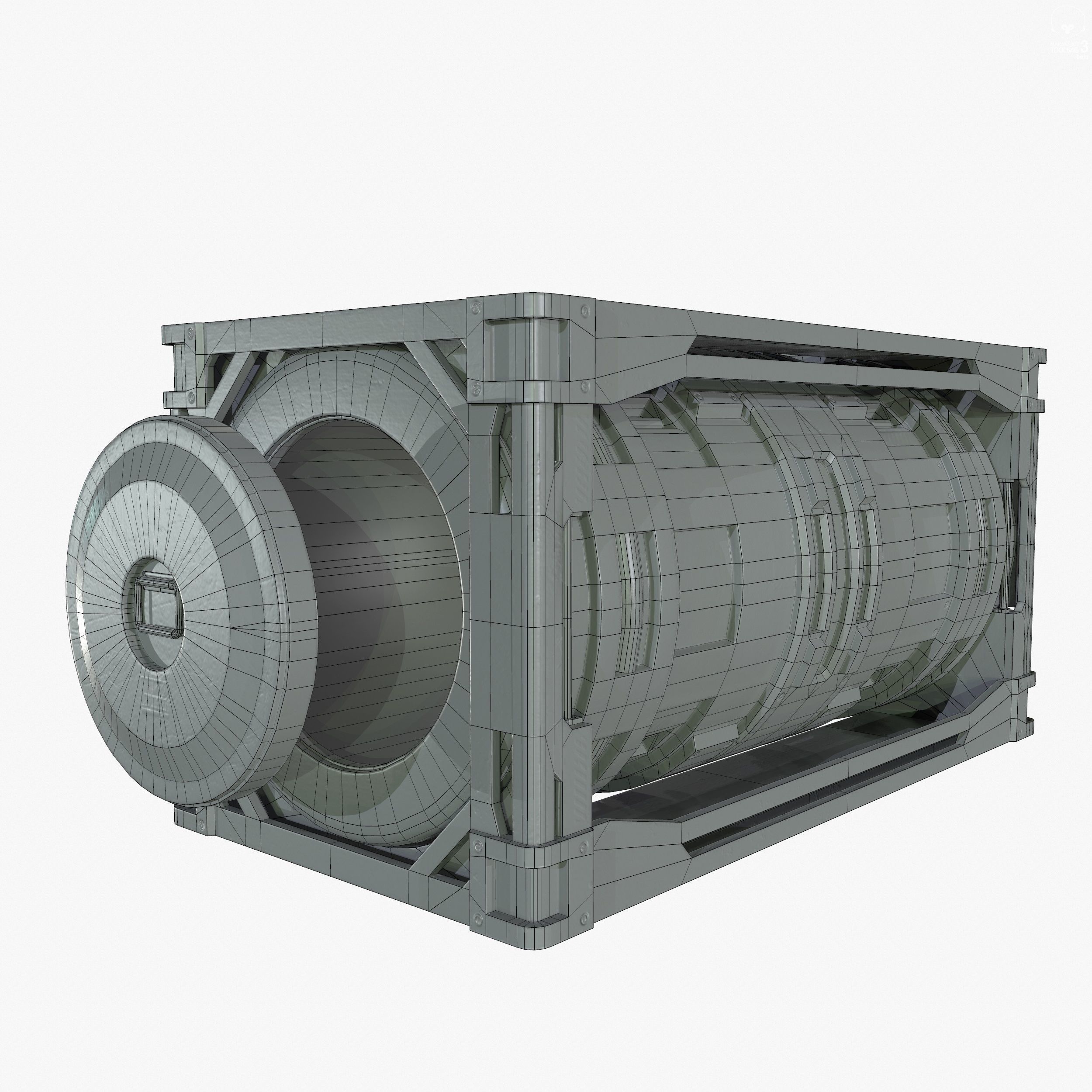 Sci-Fi Industrial Crate Collection Game Ready PBR Textures Low-poly 3D model_69