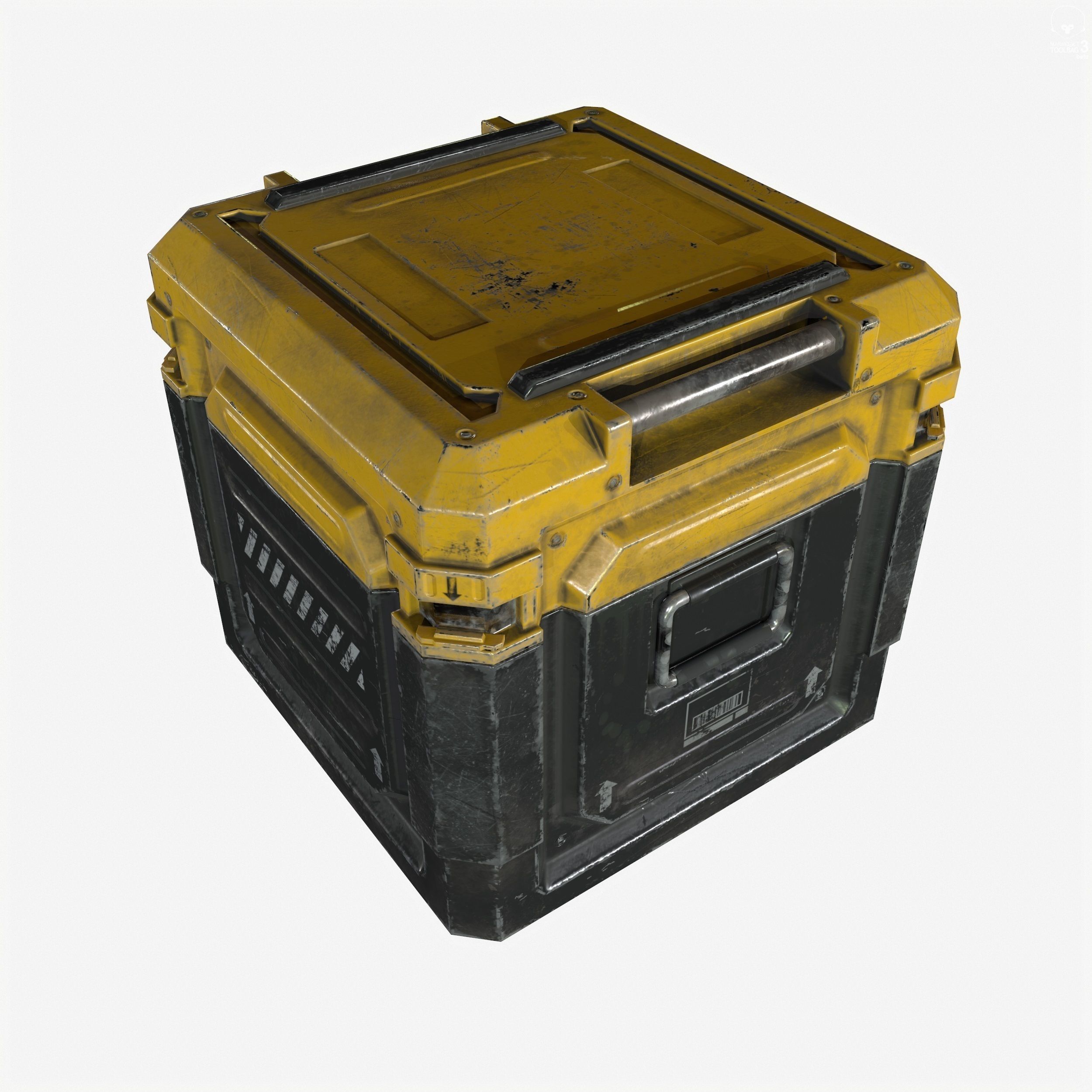 Sci-Fi Industrial Crate Collection Game Ready PBR Textures Low-poly 3D model_5