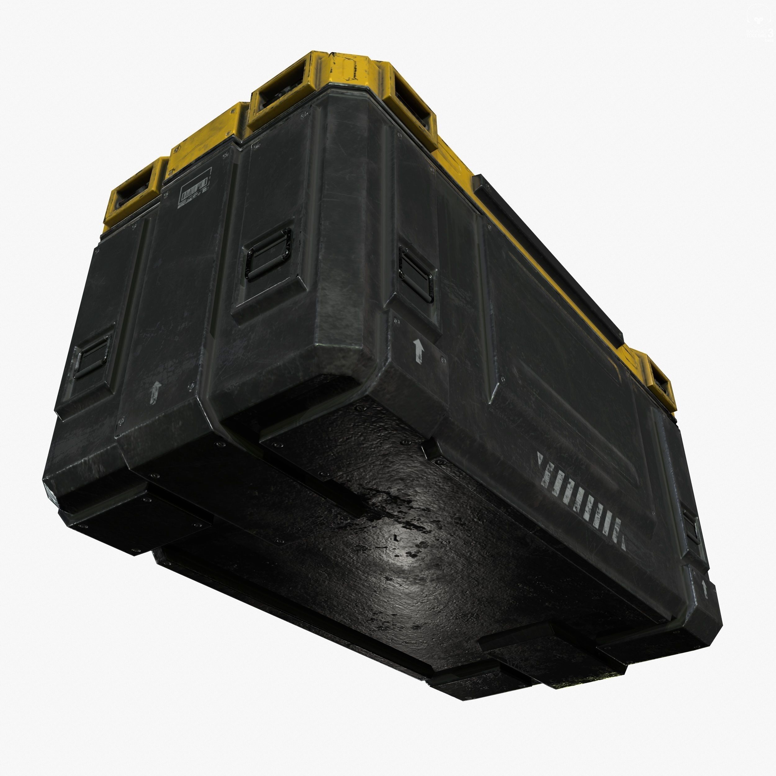 Sci-Fi Industrial Crate Collection Game Ready PBR Textures Low-poly 3D model_35