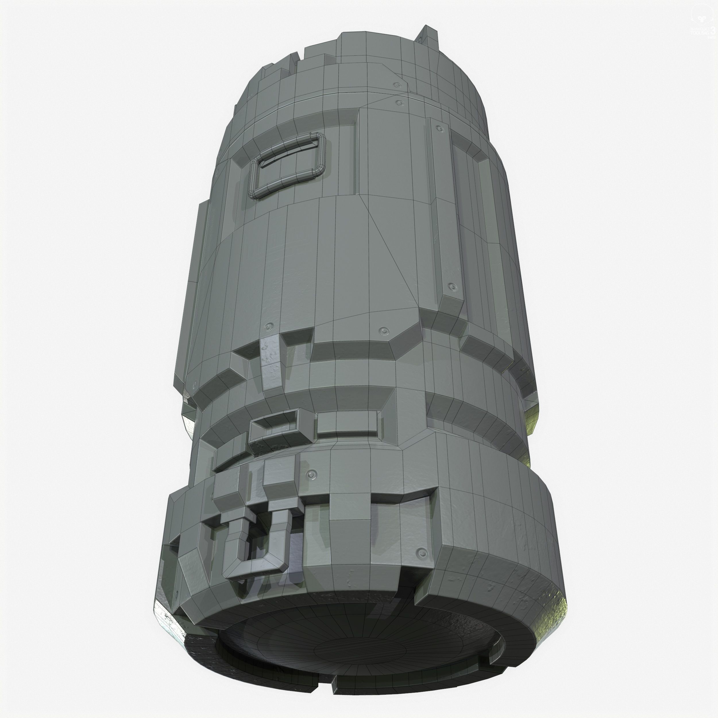 Sci-Fi Industrial Crate Collection Game Ready PBR Textures Low-poly 3D model_51