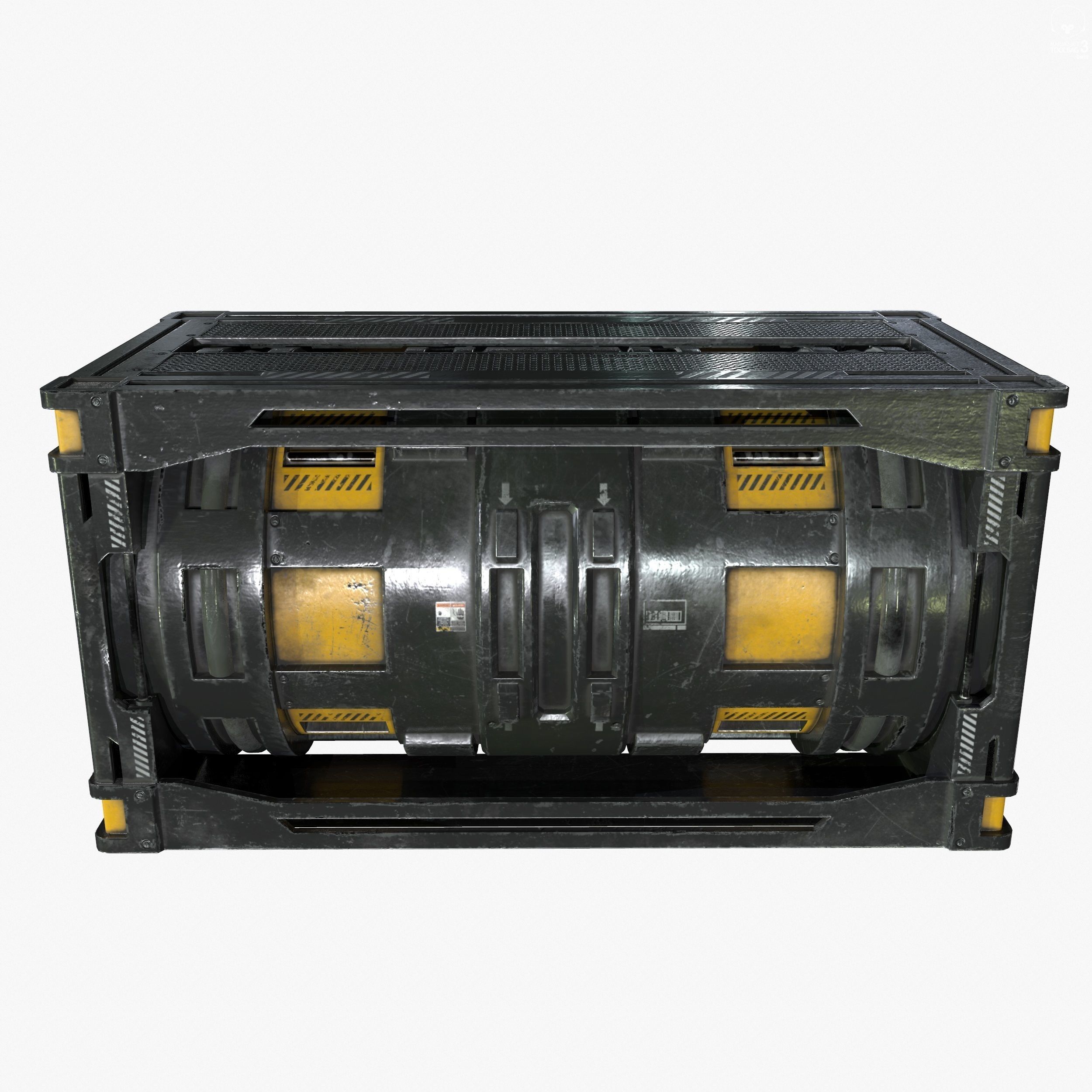 Sci-Fi Industrial Crate Collection Game Ready PBR Textures Low-poly 3D model_66