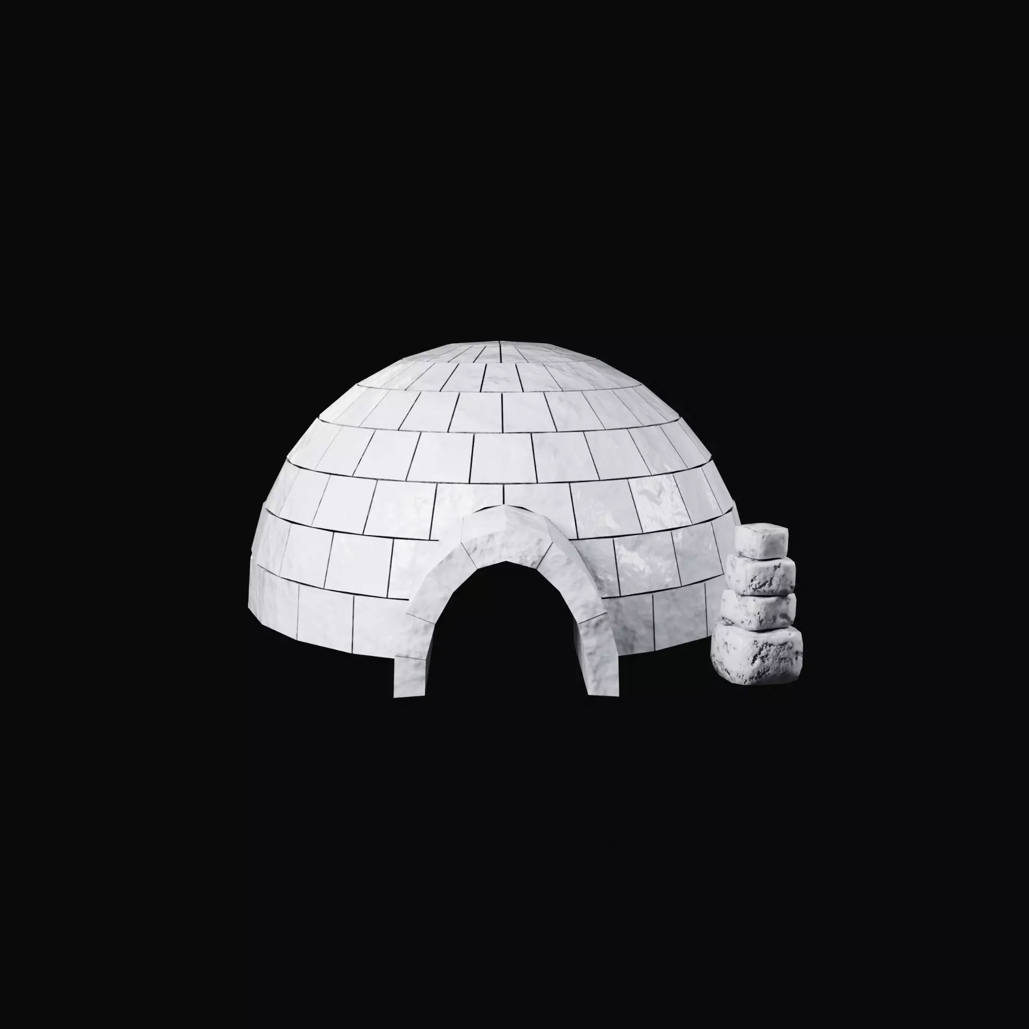 igloo antartica house game asset Free low-poly 3D model