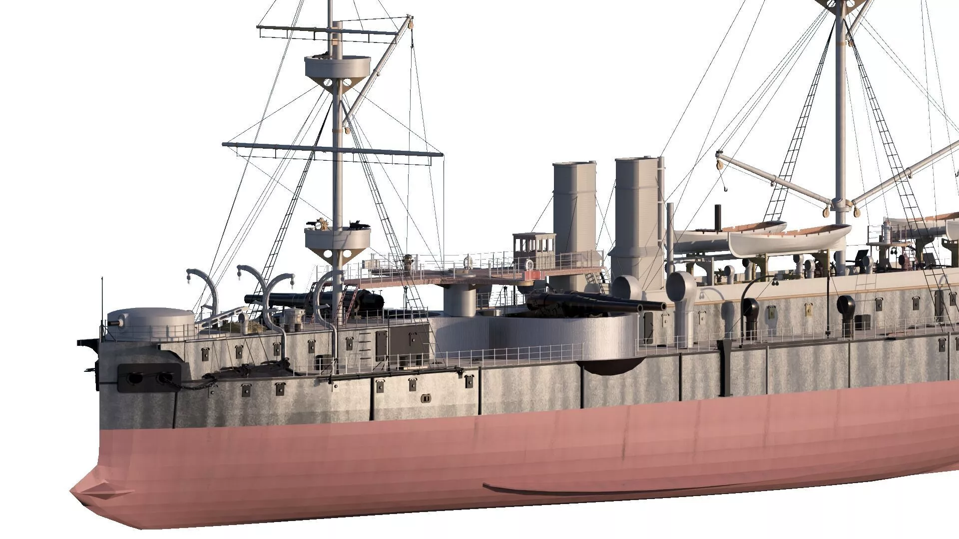 CHINESE NAVY IRONCALD BATTLESHIP 3D model