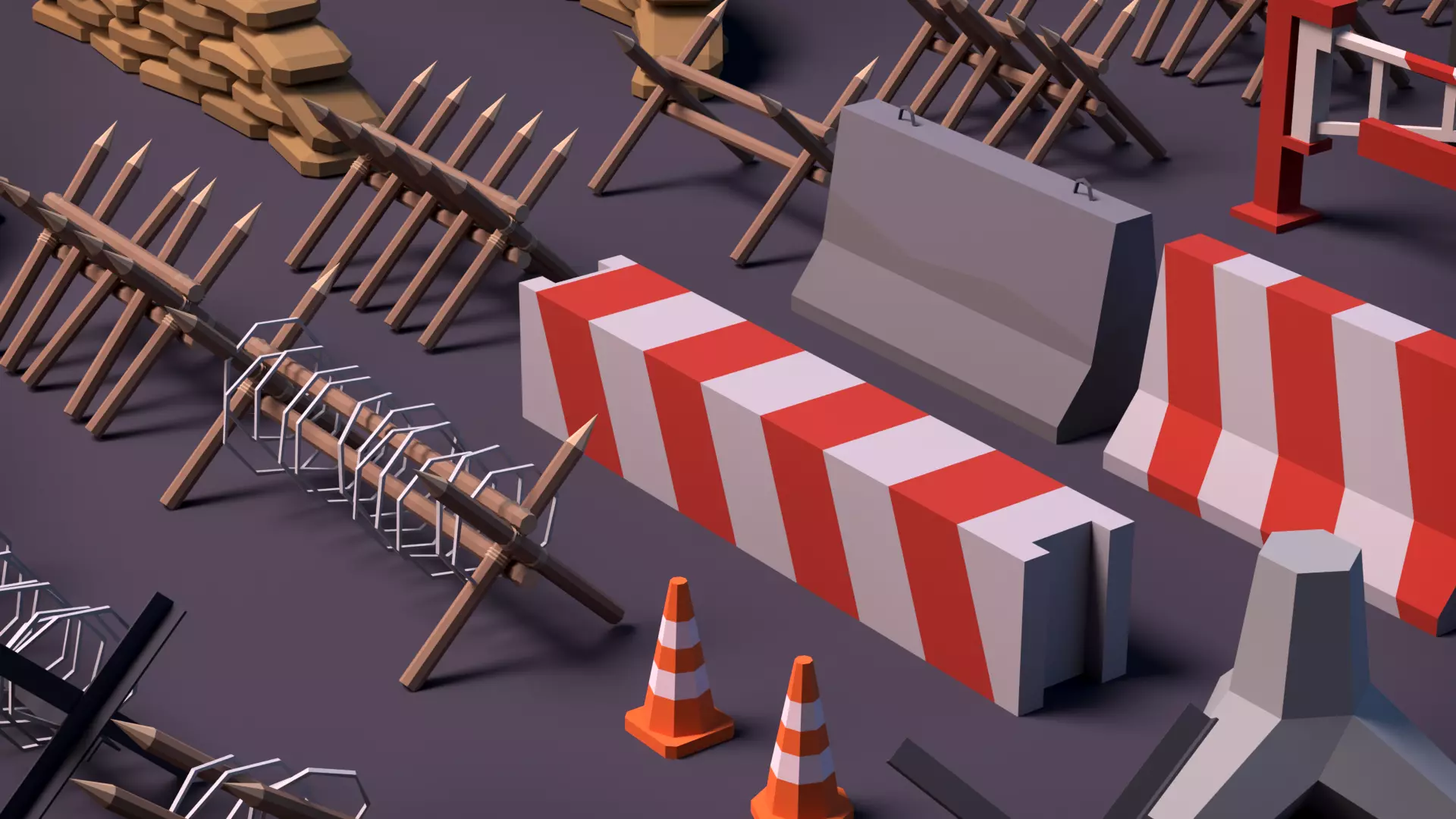 Military Barrier Pack - BoznaWhat Low-poly 3D model