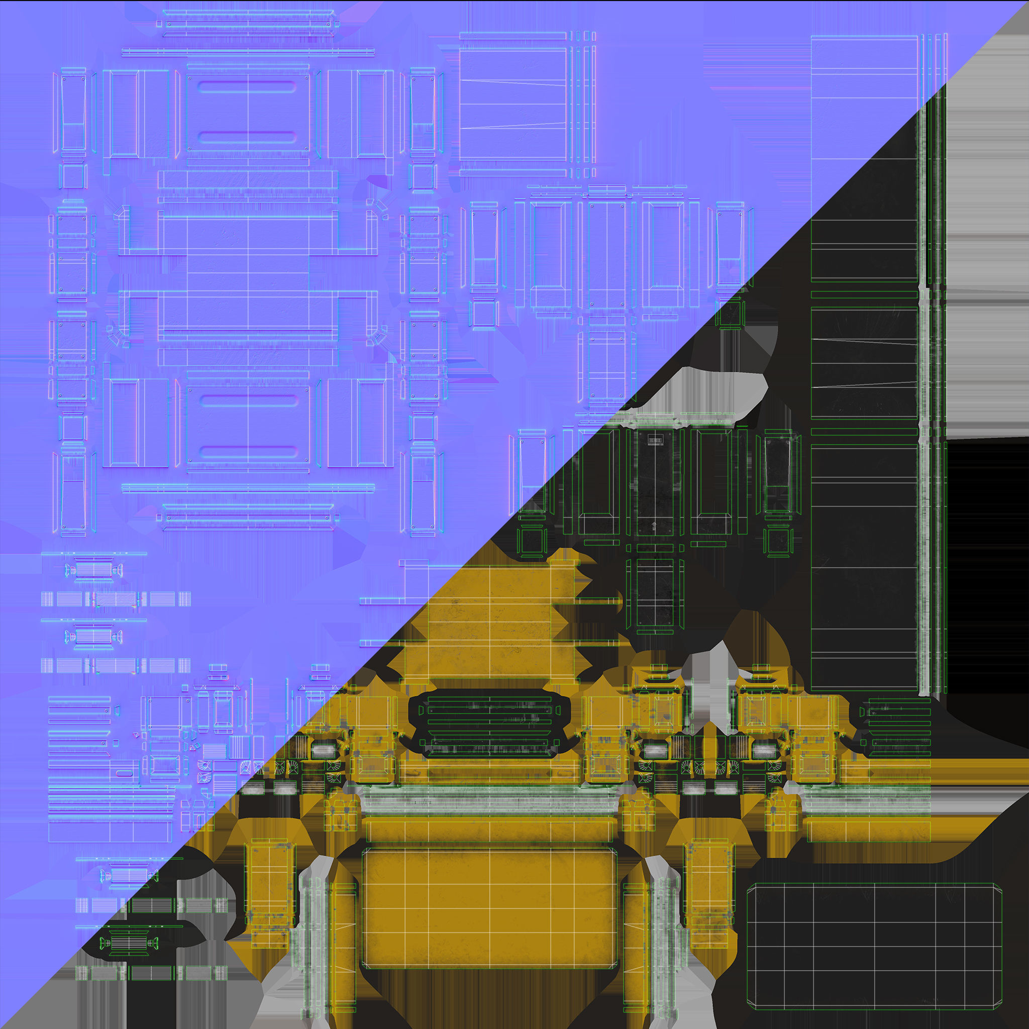 3D Sci Fi Industrial Crate Game Ready PBR Textures Low-poly 3D model_15