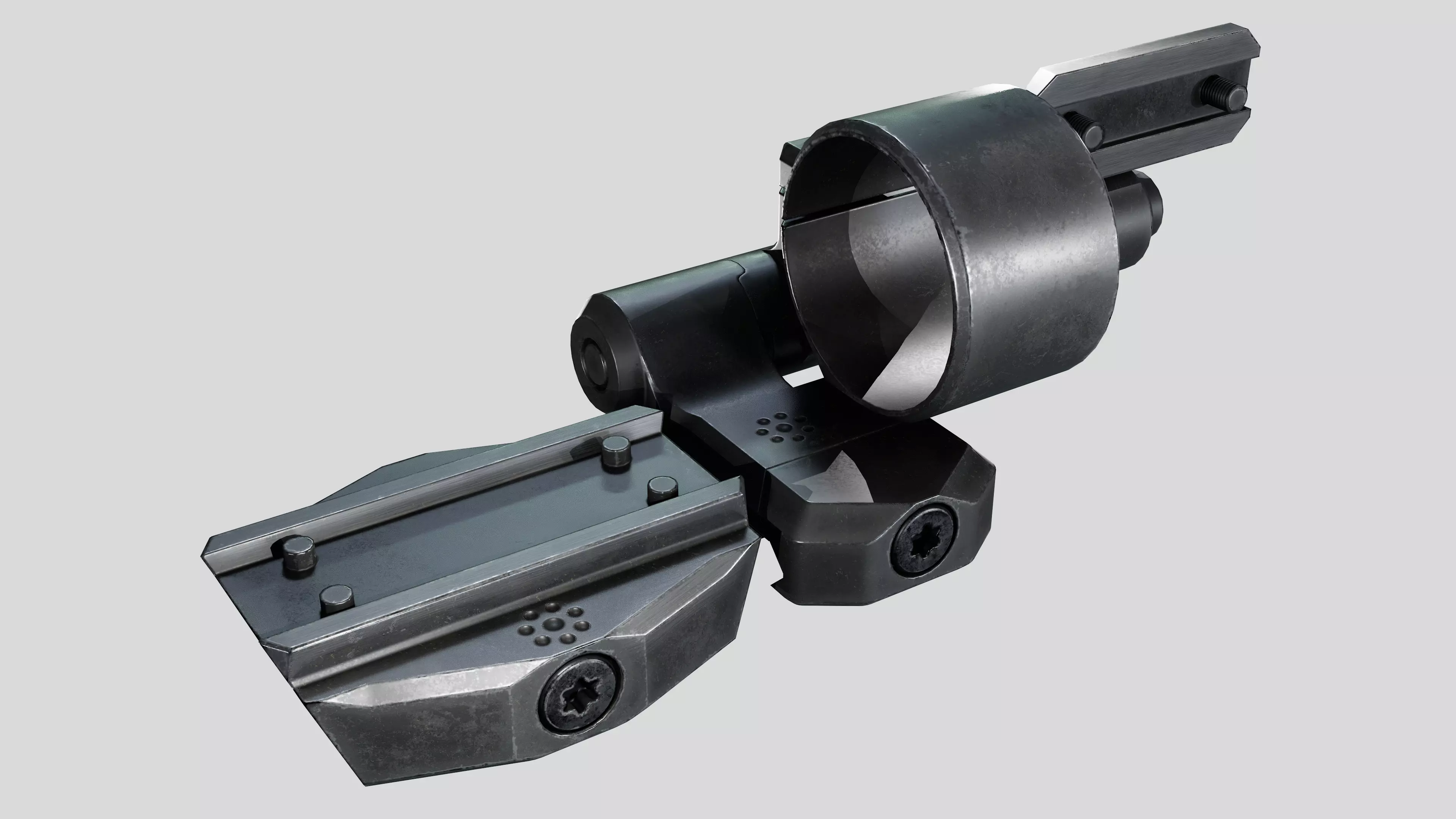 Arisaka Aimpoint eotech Magnifier Mount Low Poly 3D Model Low-poly 3D model