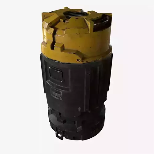 Sci Fi Industrial Barrel Crate Game Ready PBR Textures Low-poly 3D model