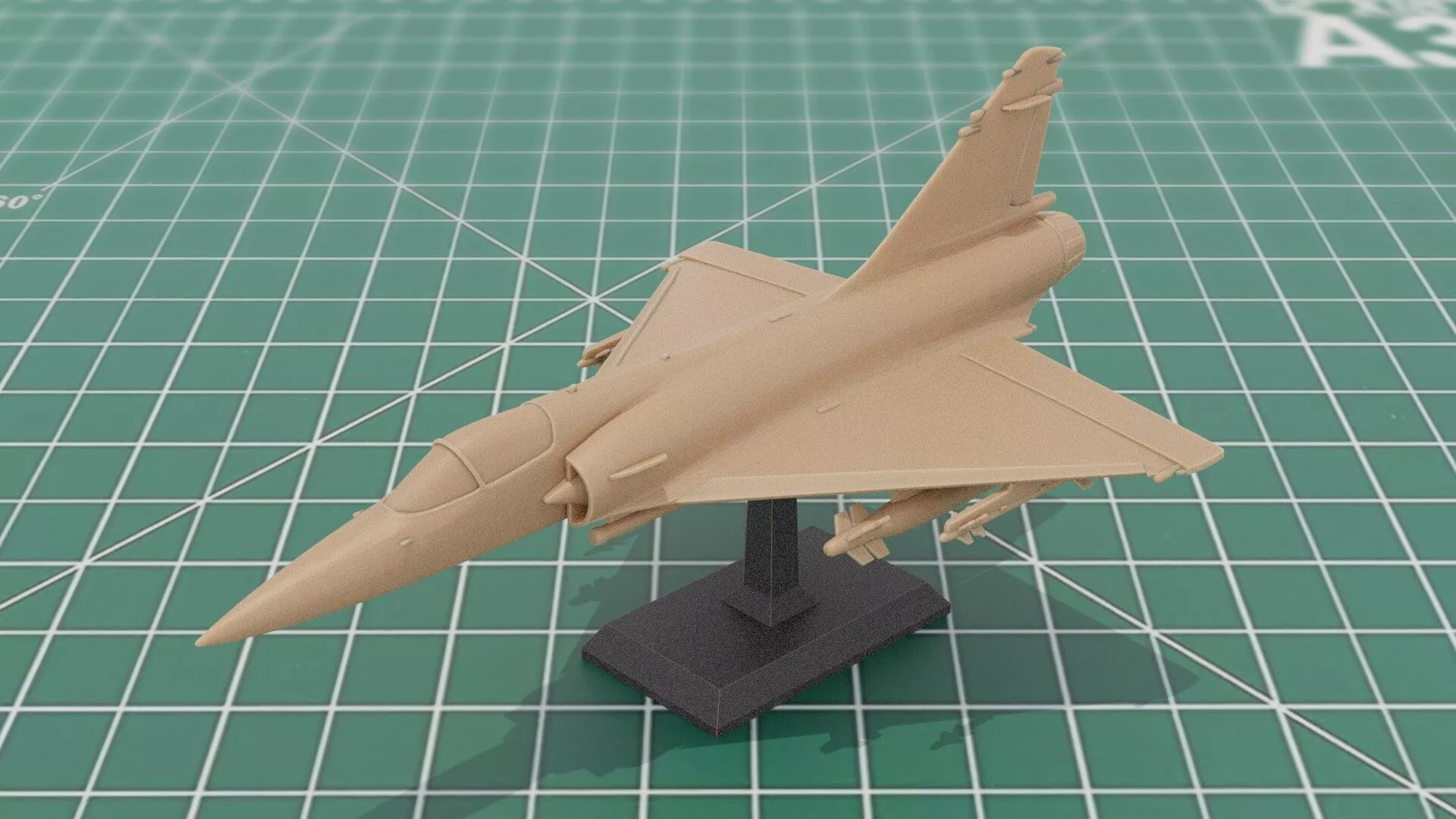 Mirage 2000C French Jet Fighter 3D Print Model 3D print model