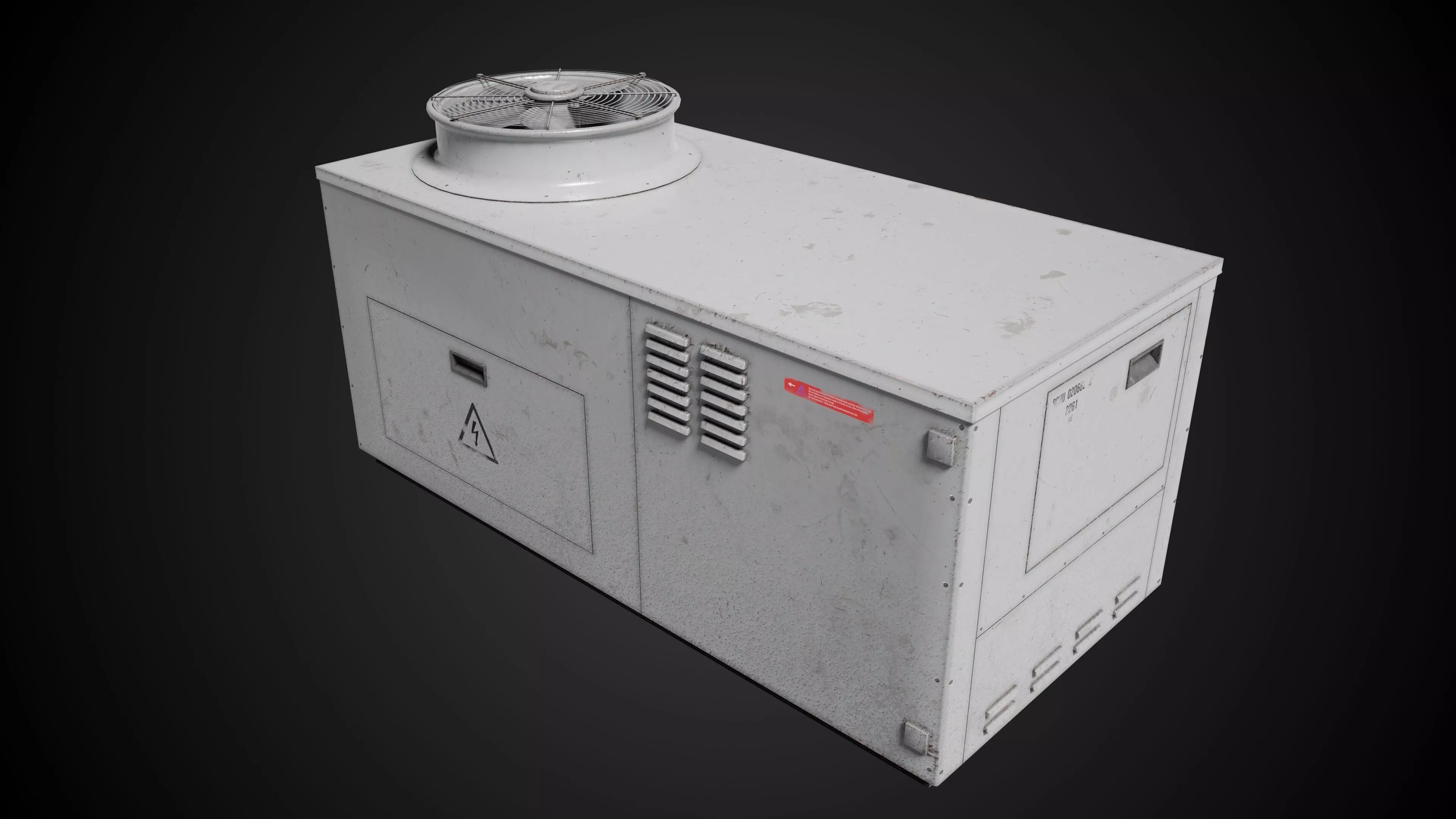 Rooftop Air Conditioner Industrial Prop Low-poly 3D model