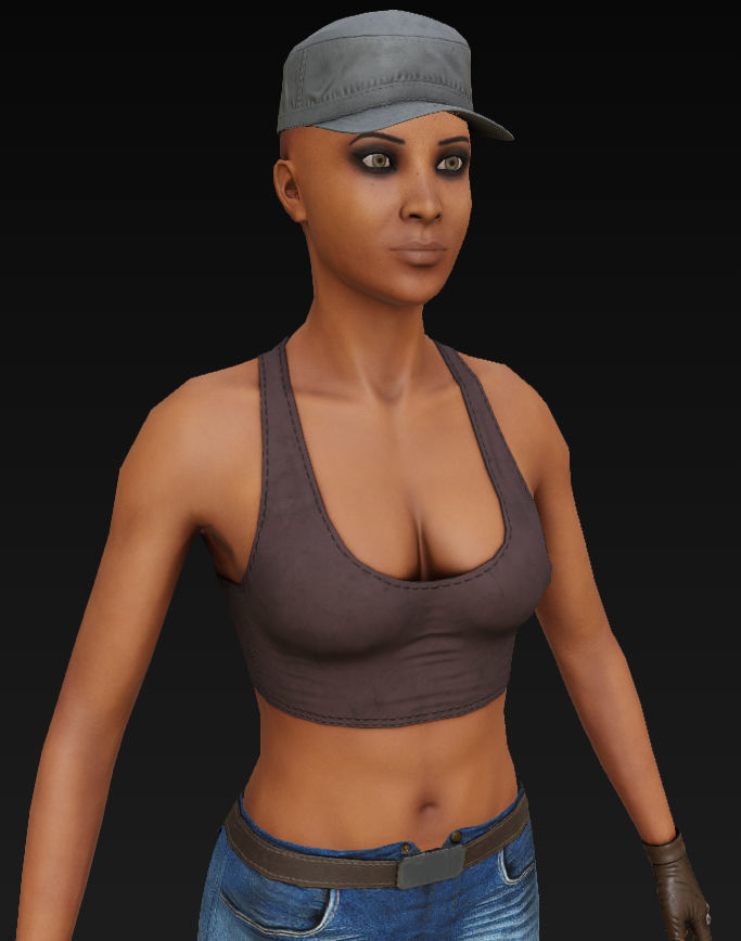 Customizable Female Soldiers Classic and Modern Style Low-poly 3D model_9