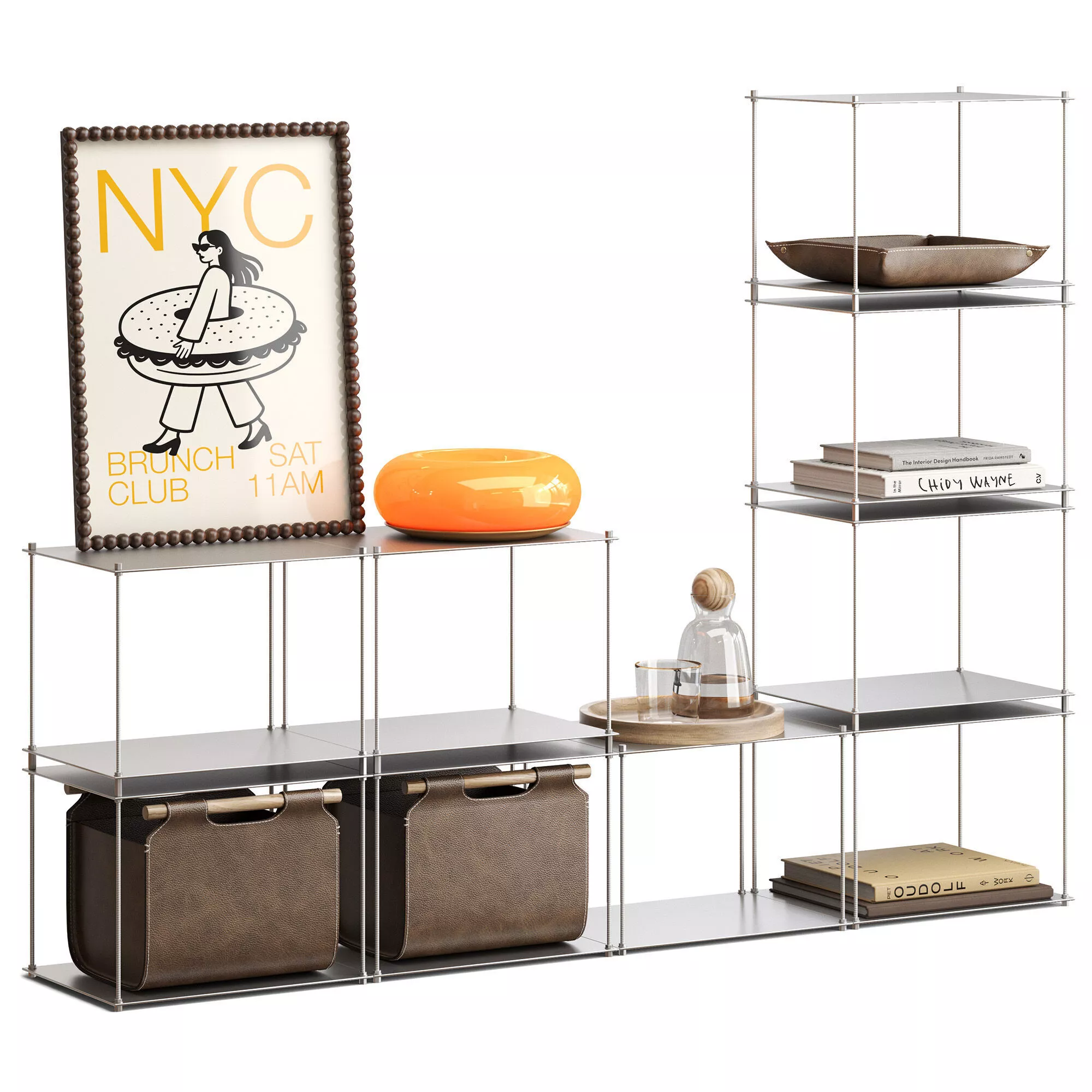 Module shelf rhombus lab x 9 3D model