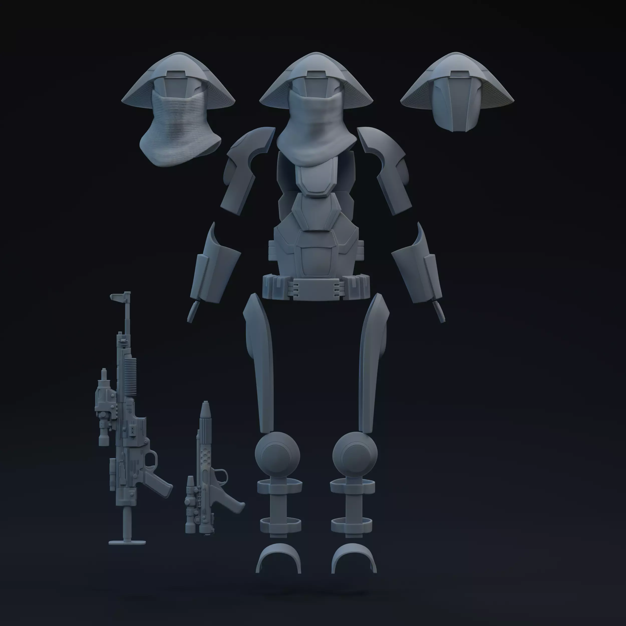 One Twelfth Scale SWG Rebel Heavy Battle Armor Printable Kit 3D print model
