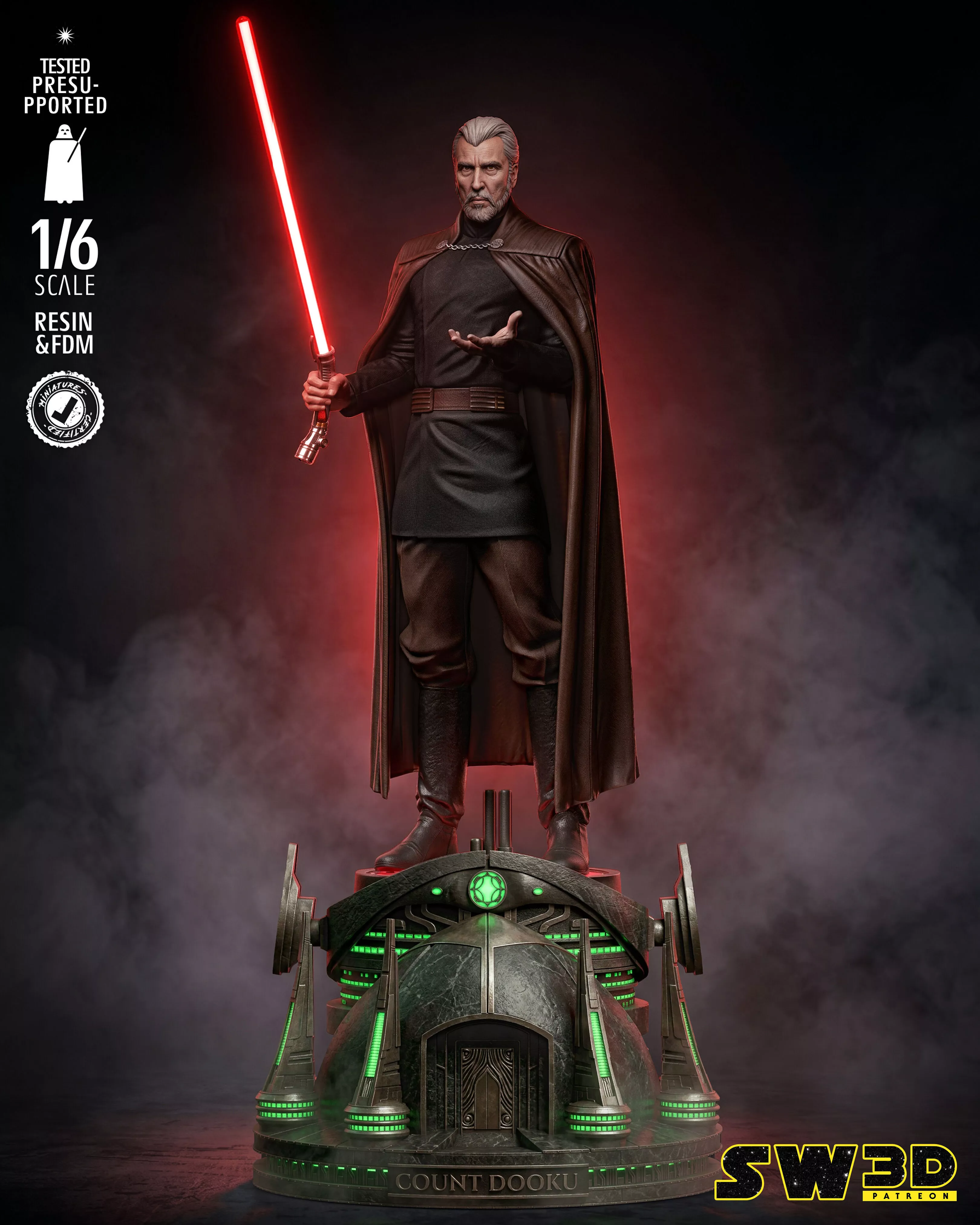 STAR WARS Count Dooku Sculpture 3D print model