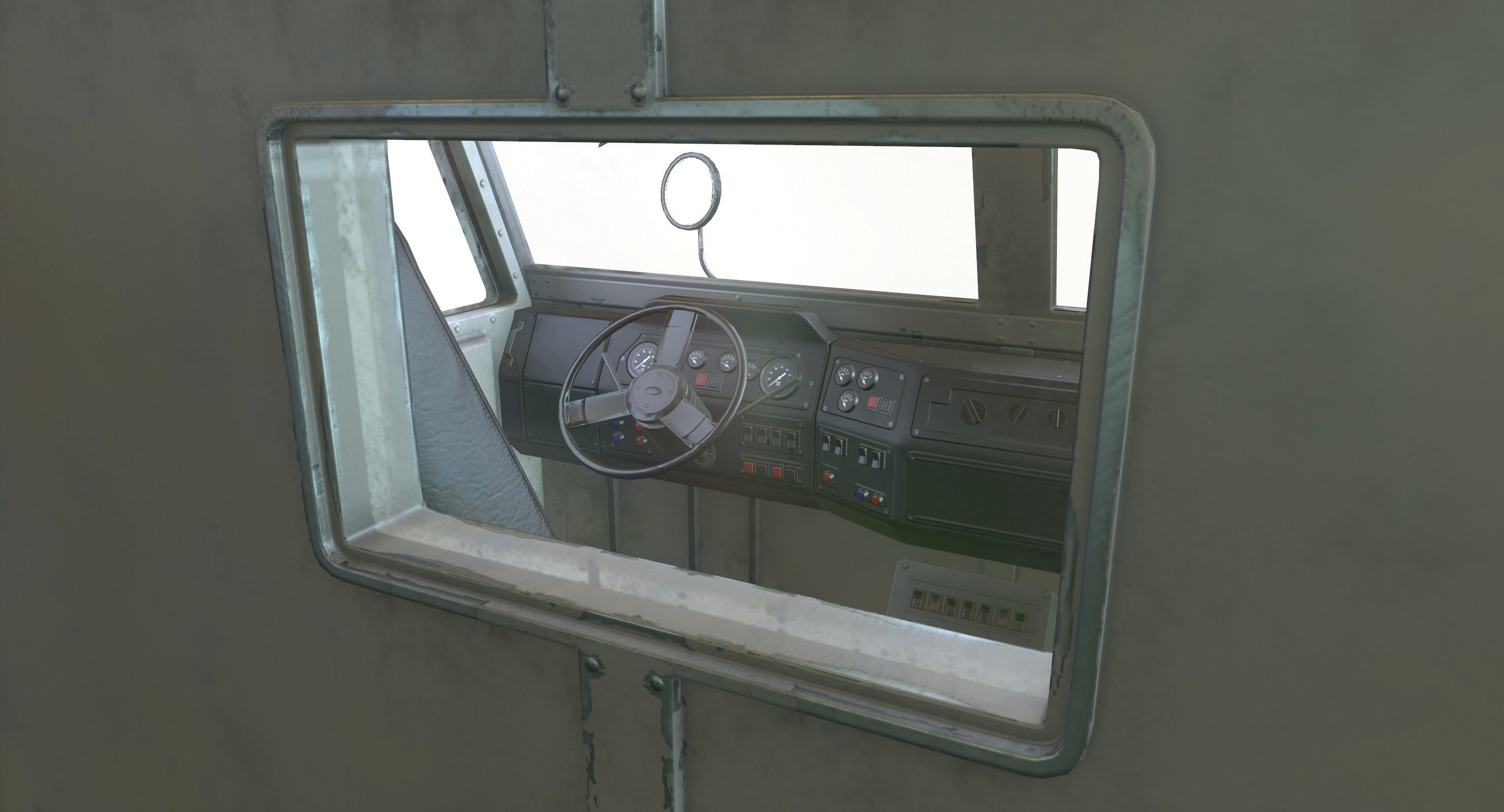 SWAT Van Game Ready PBR Textures Low-poly 3D model_31