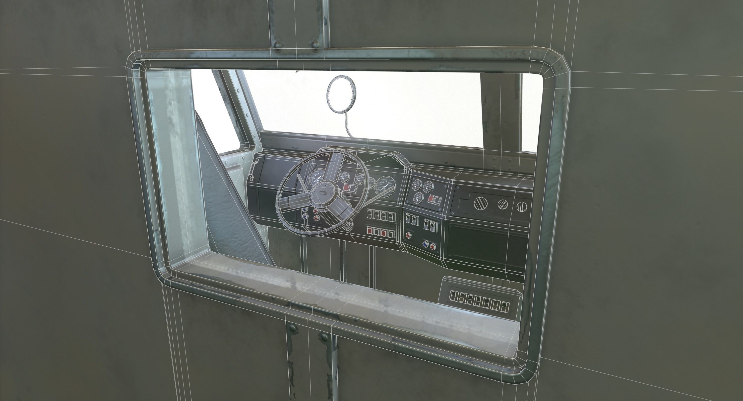 SWAT Van Game Ready PBR Textures Low-poly 3D model_32