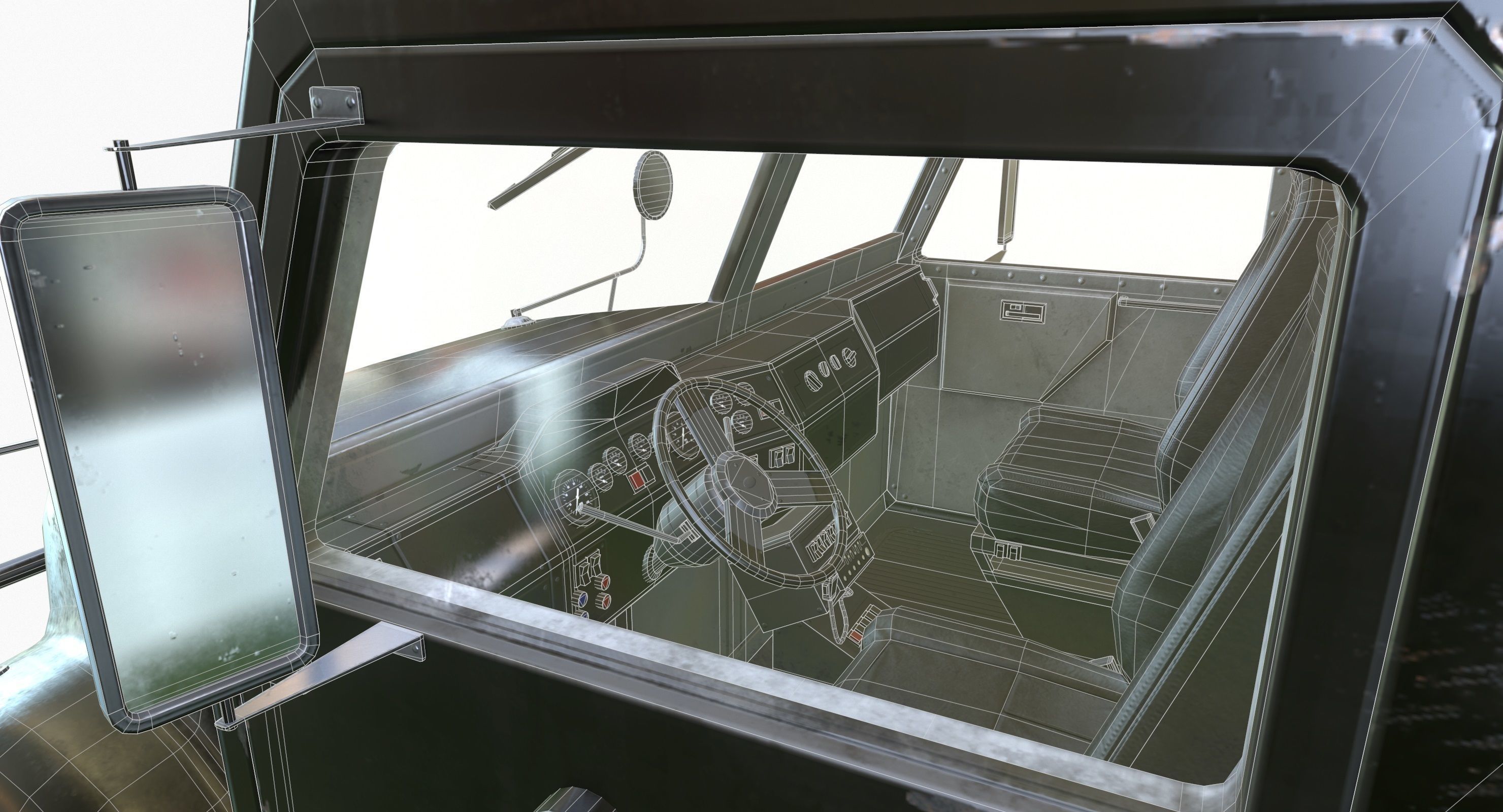 SWAT Van Game Ready PBR Textures Low-poly 3D model_28