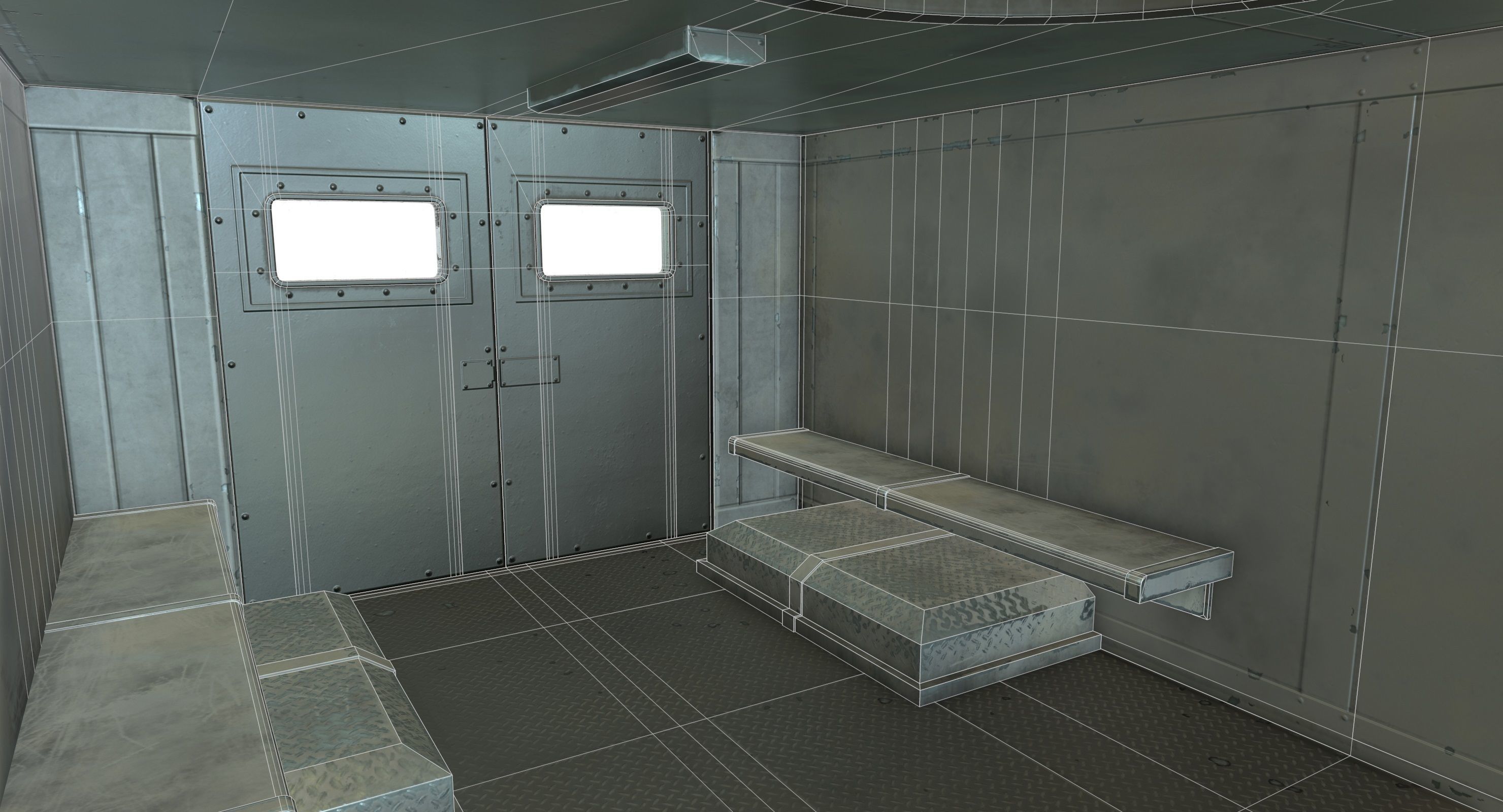 SWAT Van Game Ready PBR Textures Low-poly 3D model_30