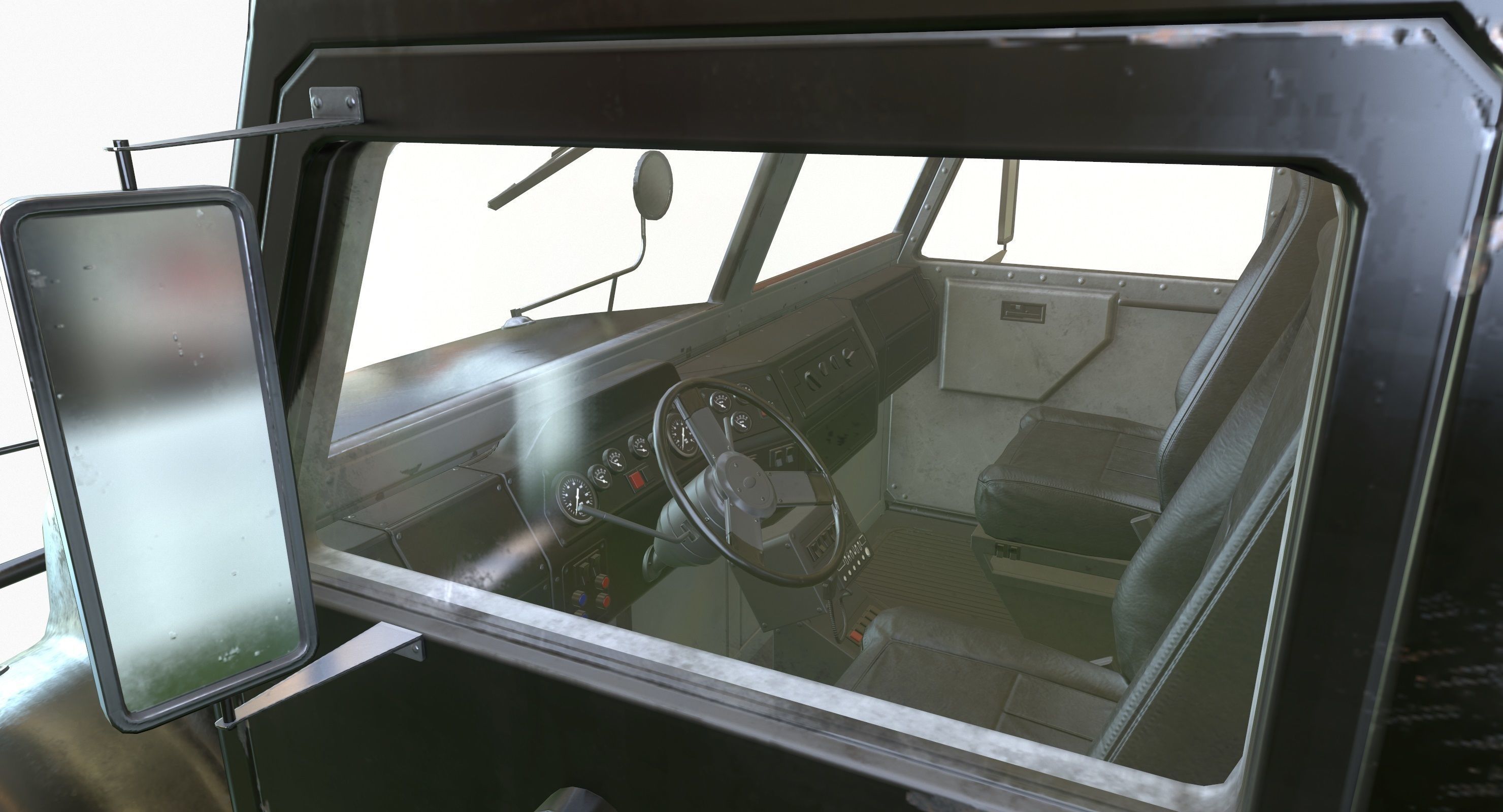 SWAT Van Game Ready PBR Textures Low-poly 3D model_27