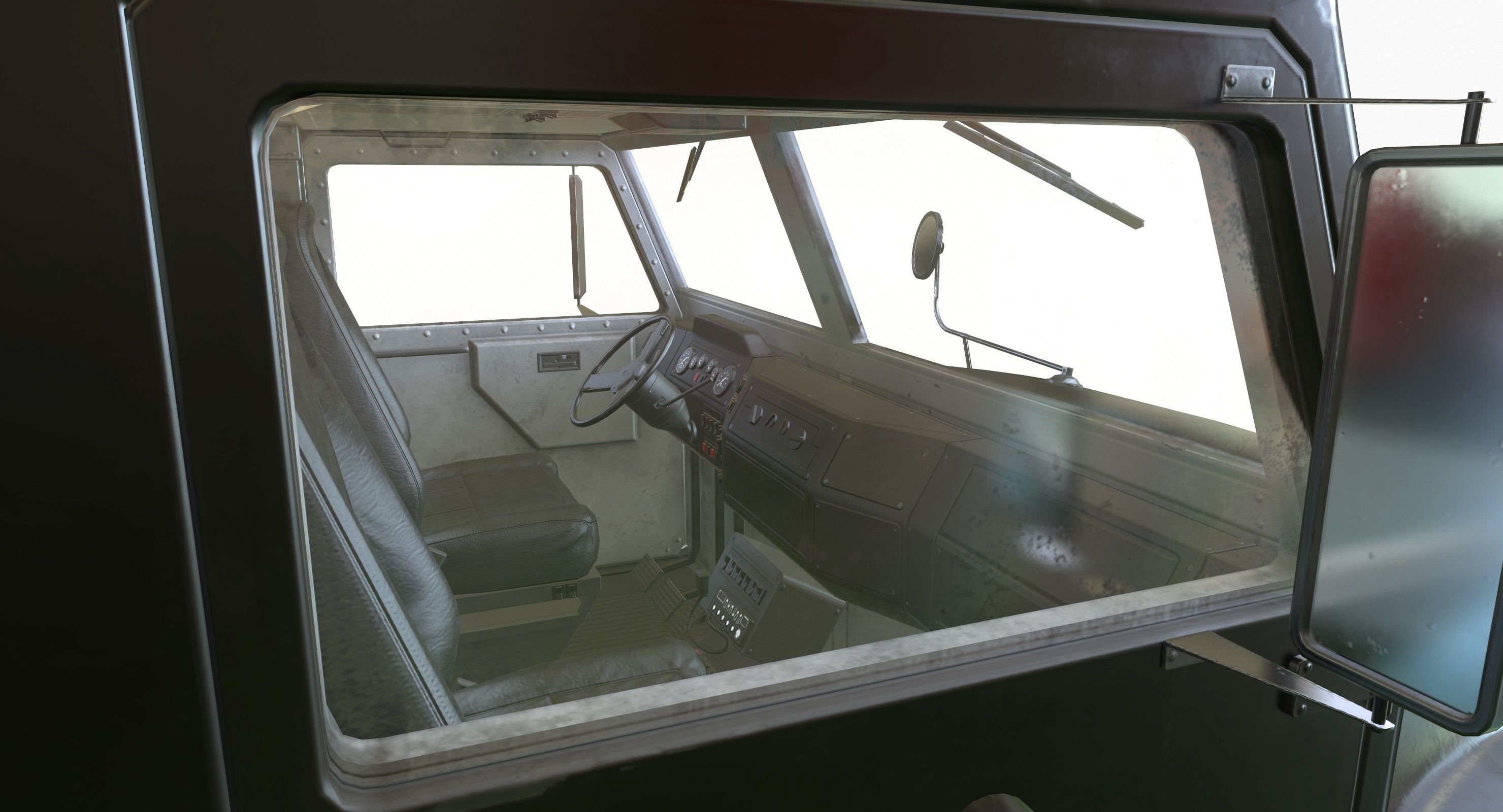 SWAT Van Game Ready PBR Textures Low-poly 3D model_25