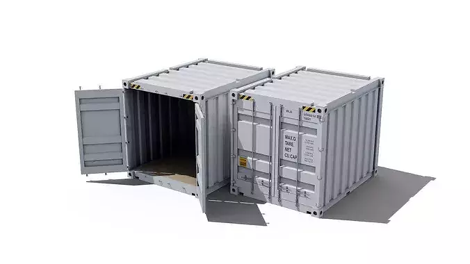 10 Foot shipping container with interior white