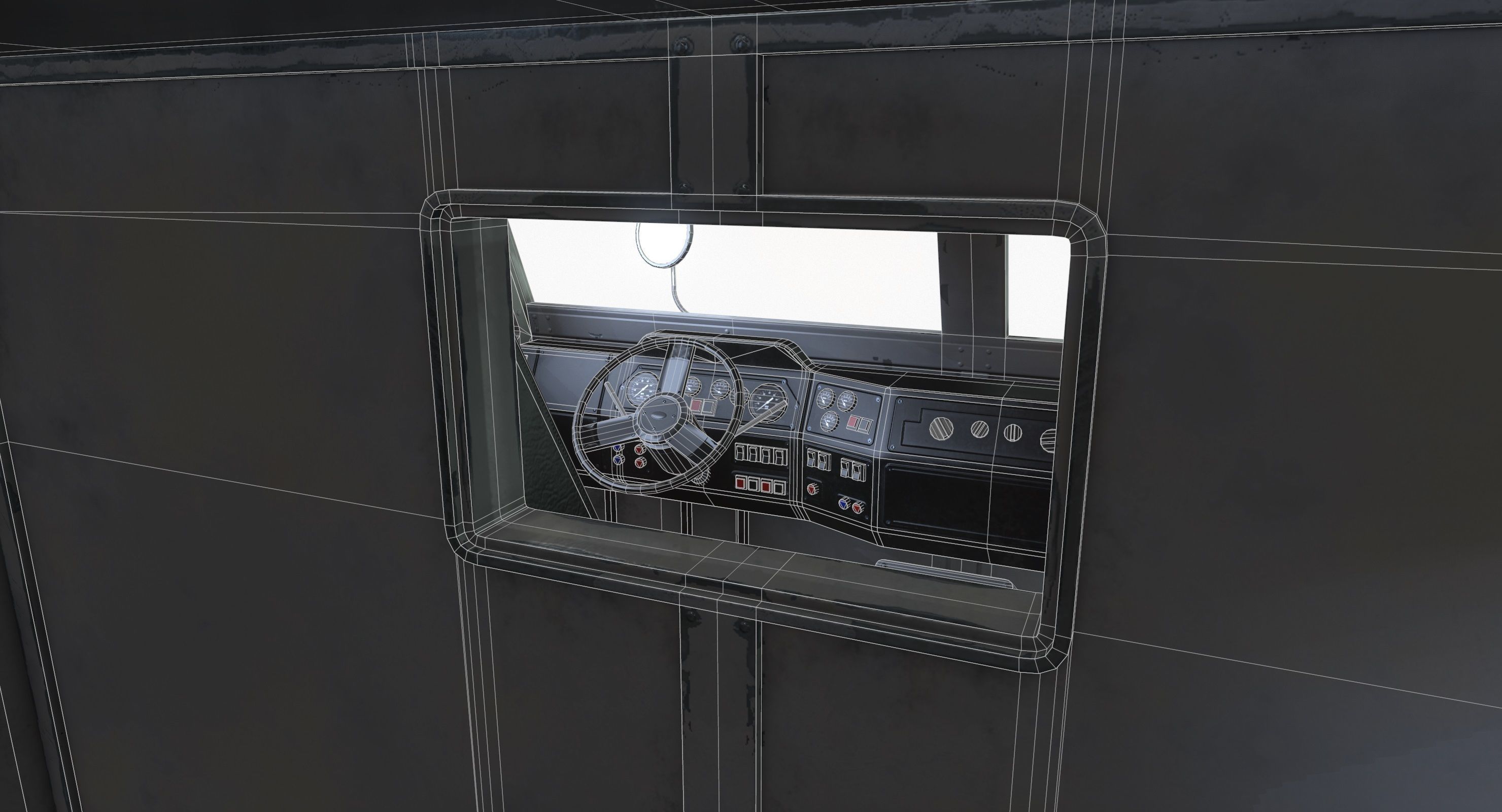 Armored Truck Vehicle Game Ready PBR Textures Low-poly 3D model_29