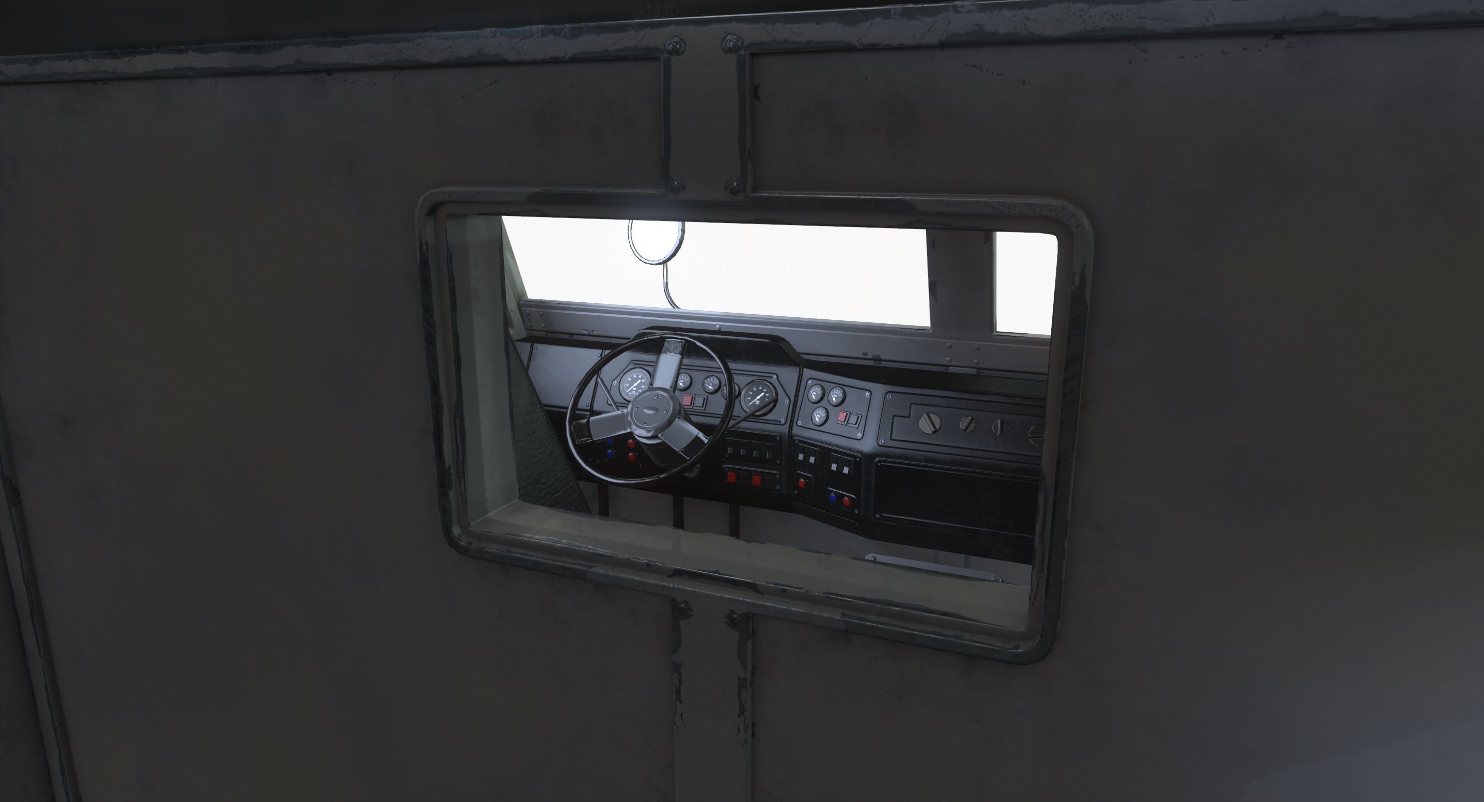 Armored Truck Vehicle Game Ready PBR Textures Low-poly 3D model_28