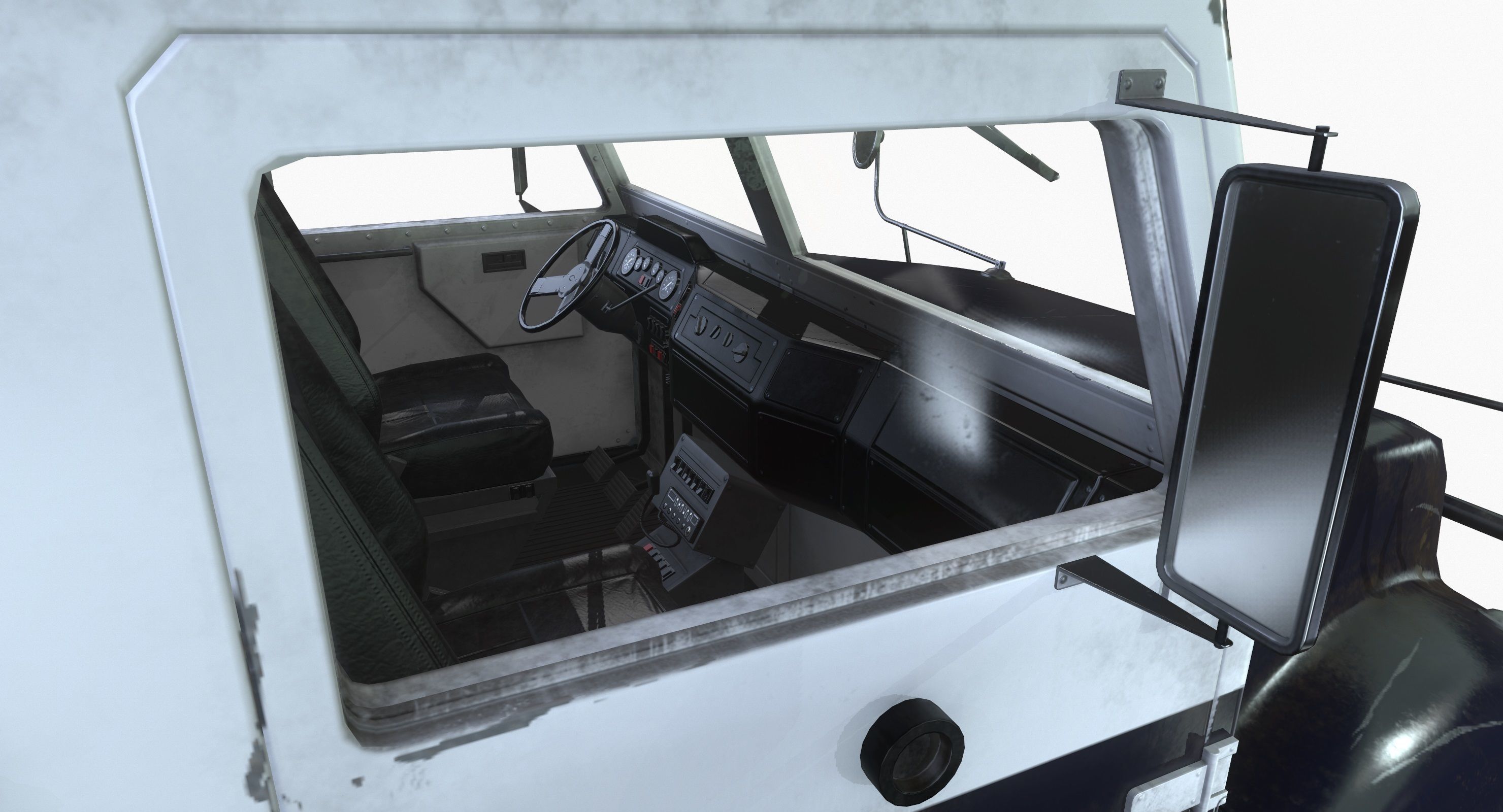 Armored Truck Vehicle Game Ready PBR Textures Low-poly 3D model_24