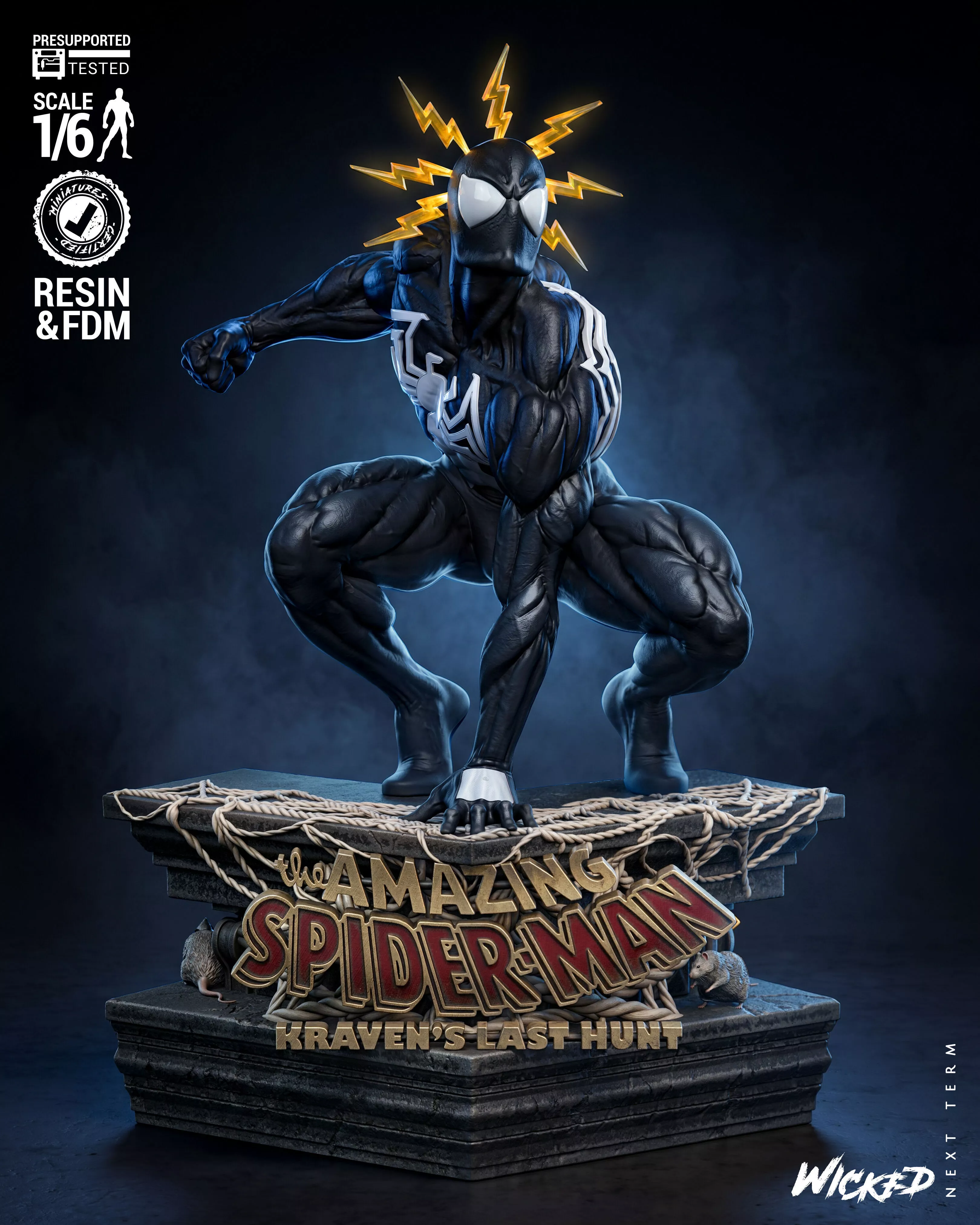 Wicked Marvel Spiderman Sculpture 3D print model
