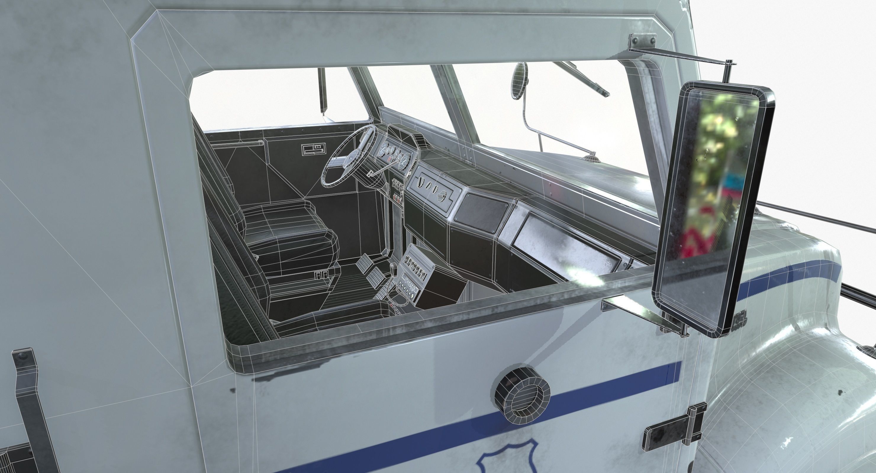 SWAT Truck 3d Vehicle Game Ready  Low-poly 3D model_22
