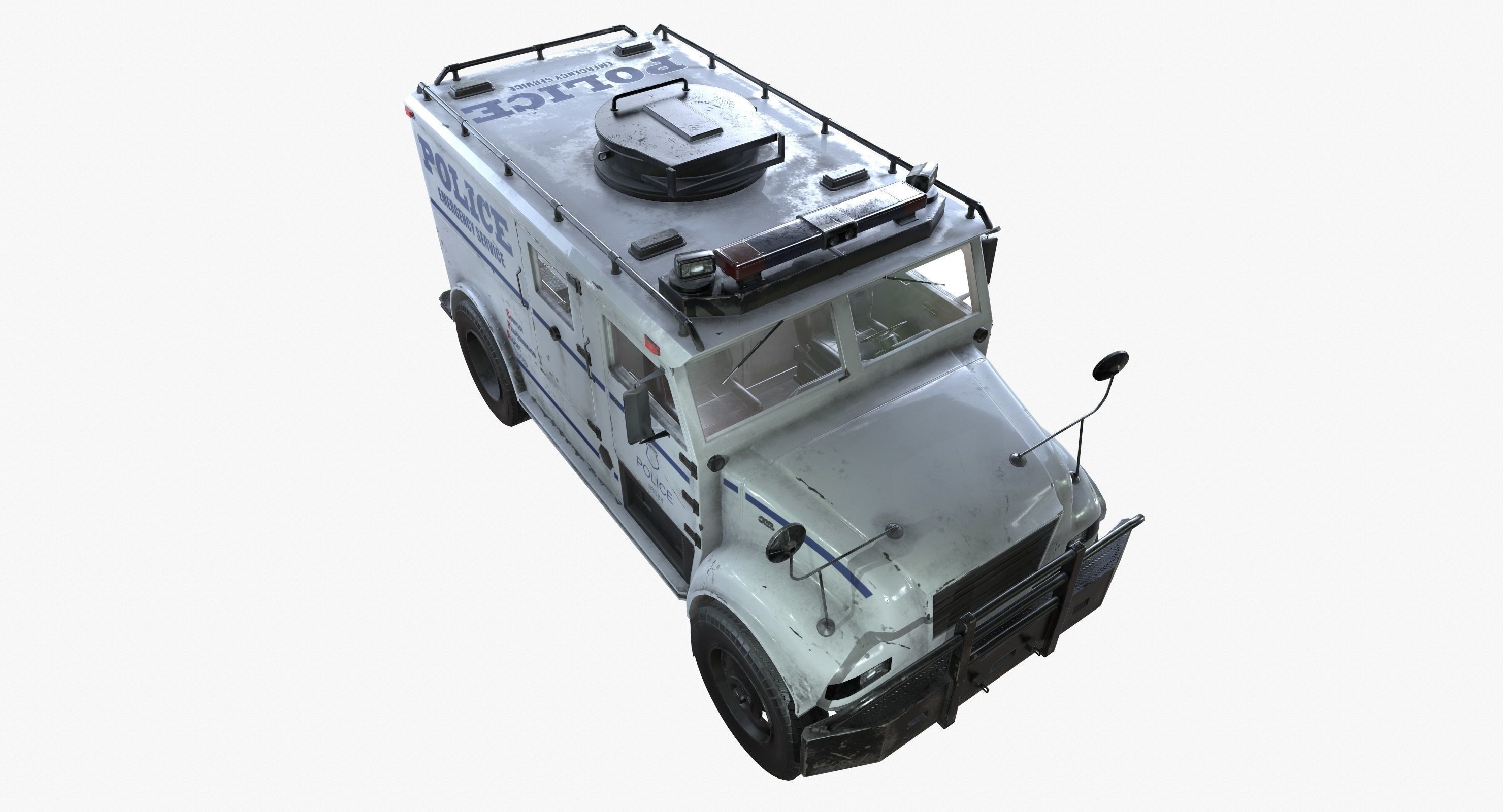 SWAT Truck 3d Vehicle Game Ready  Low-poly 3D model_16