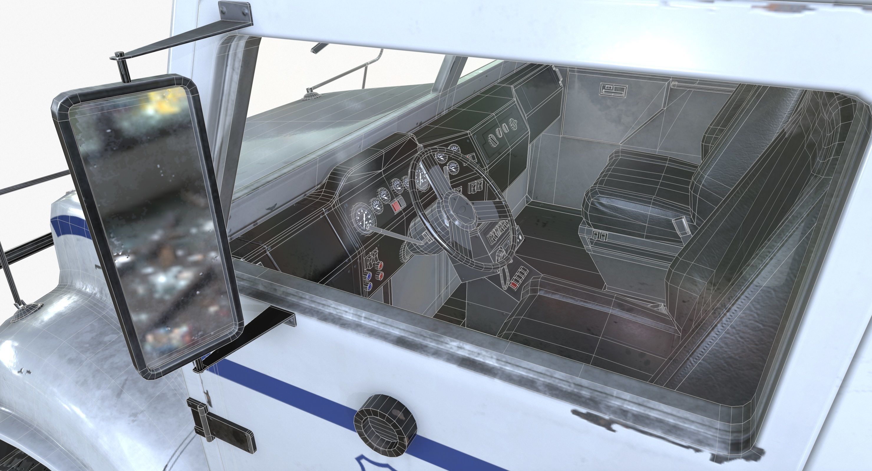 SWAT Truck 3d Vehicle Game Ready  Low-poly 3D model_24