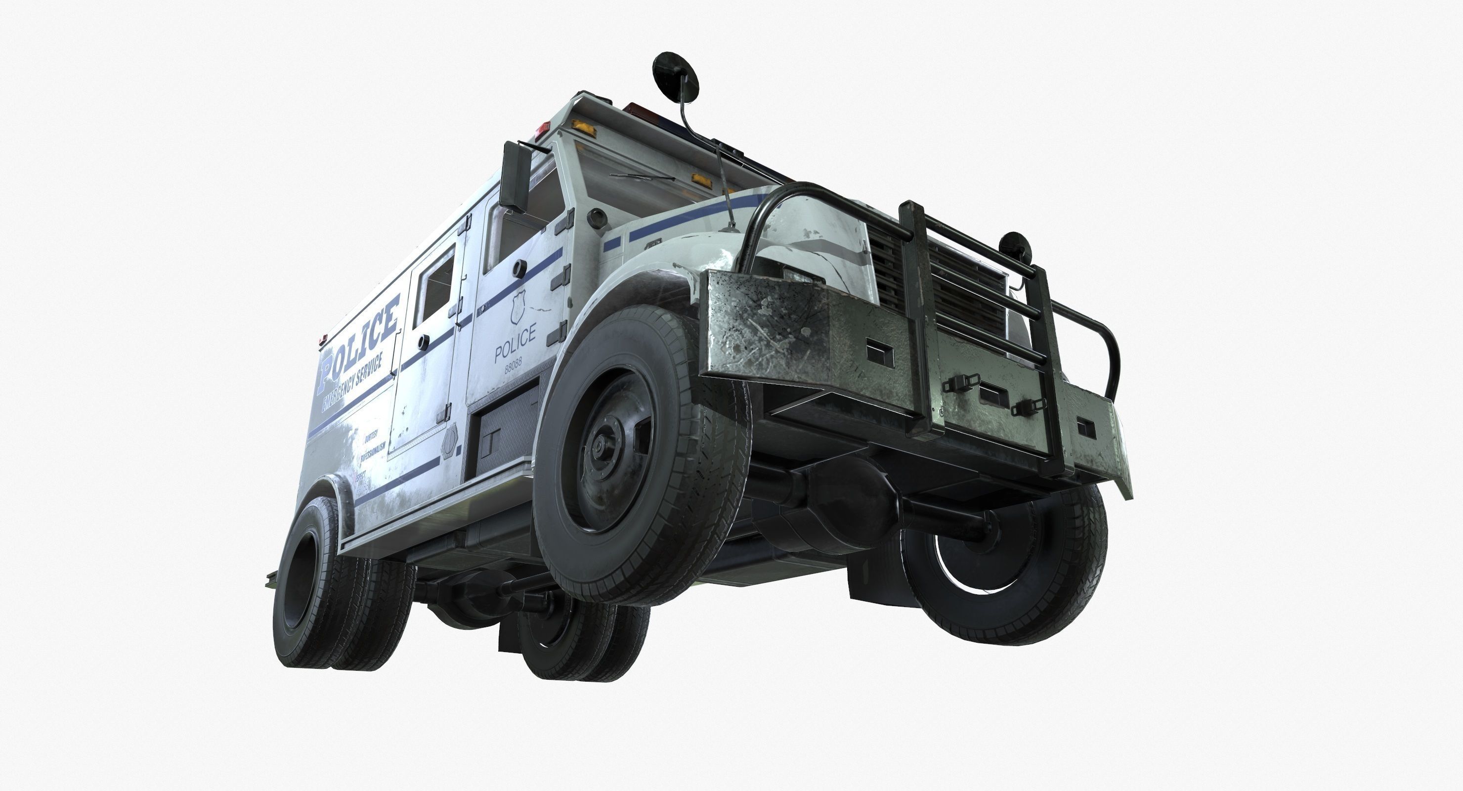 SWAT Truck 3d Vehicle Game Ready  Low-poly 3D model_19