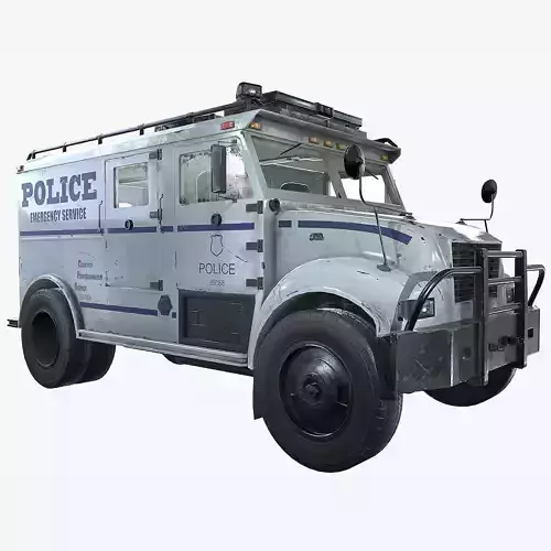 SWAT Truck 3d Vehicle Game Ready  Low-poly 3D model