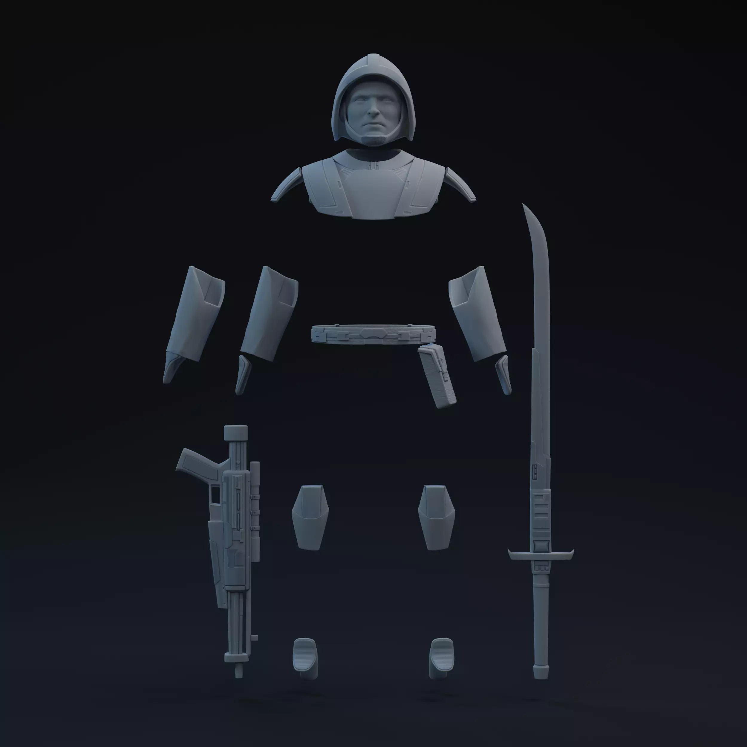 One Twelfth Scale KOTOR Republic Trooper Printable Kit 3D print model