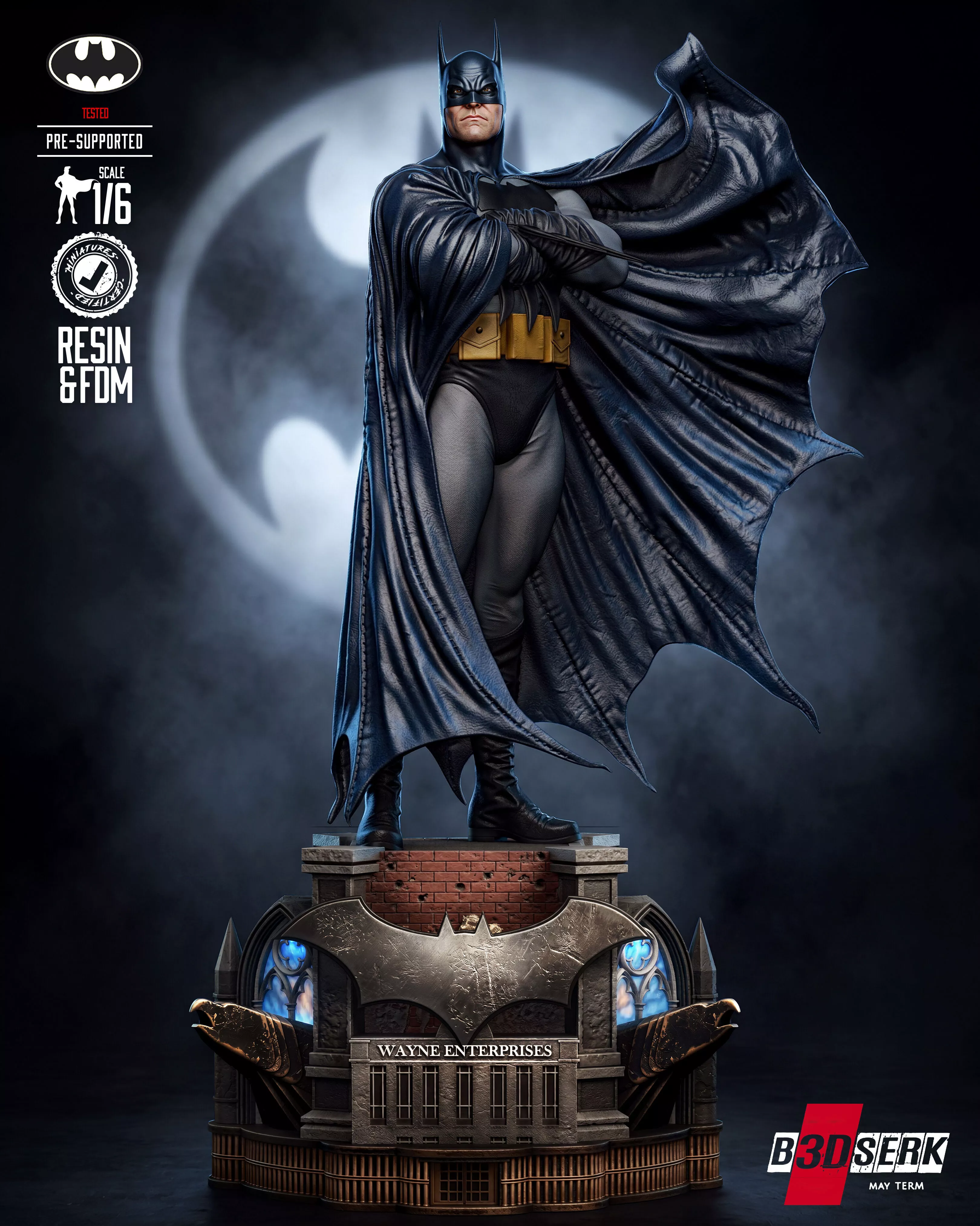 B3DSERK Batman Kingdome Come Sculpture 3D print model