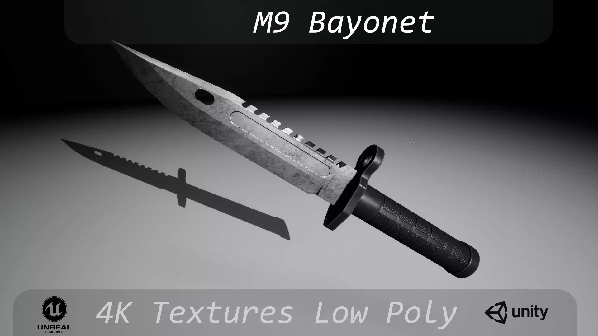 M9 Bayonet Combat Knife Low-poly 3D model