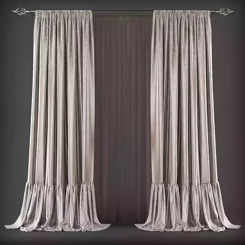 Curtain 3D model 251 VR