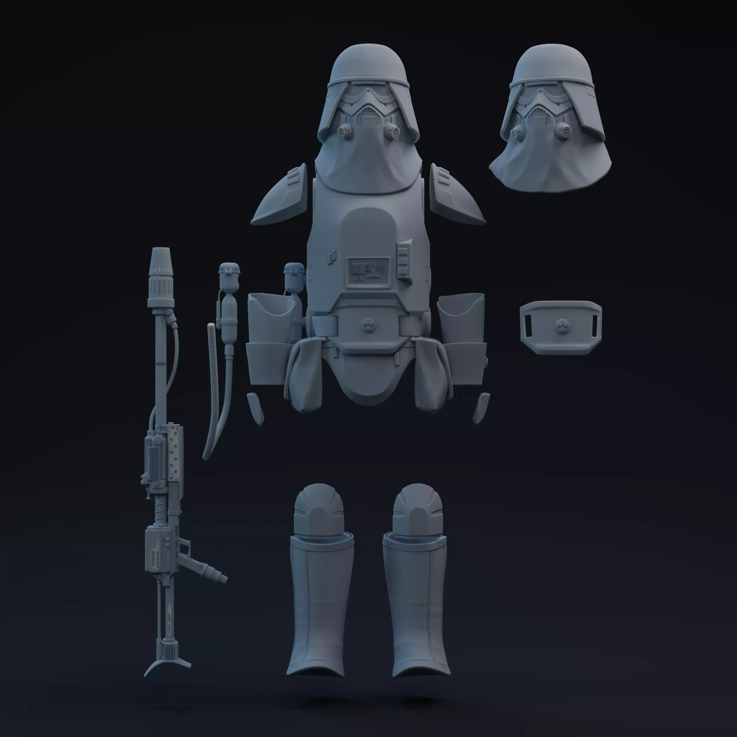 One Twelfth Scale Flame Trooper Printabel Kit 3D print model
